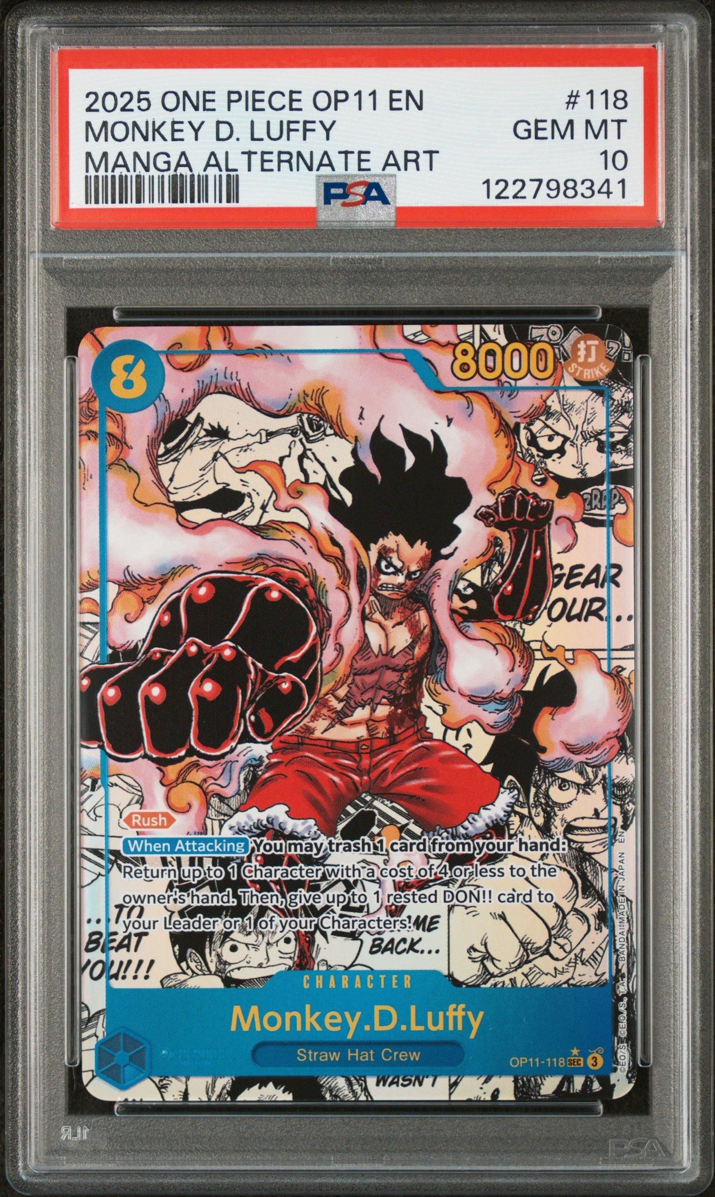 2025 One Piece Op11-a Fist Of Divine Speed 118 Monkey D. Luffy