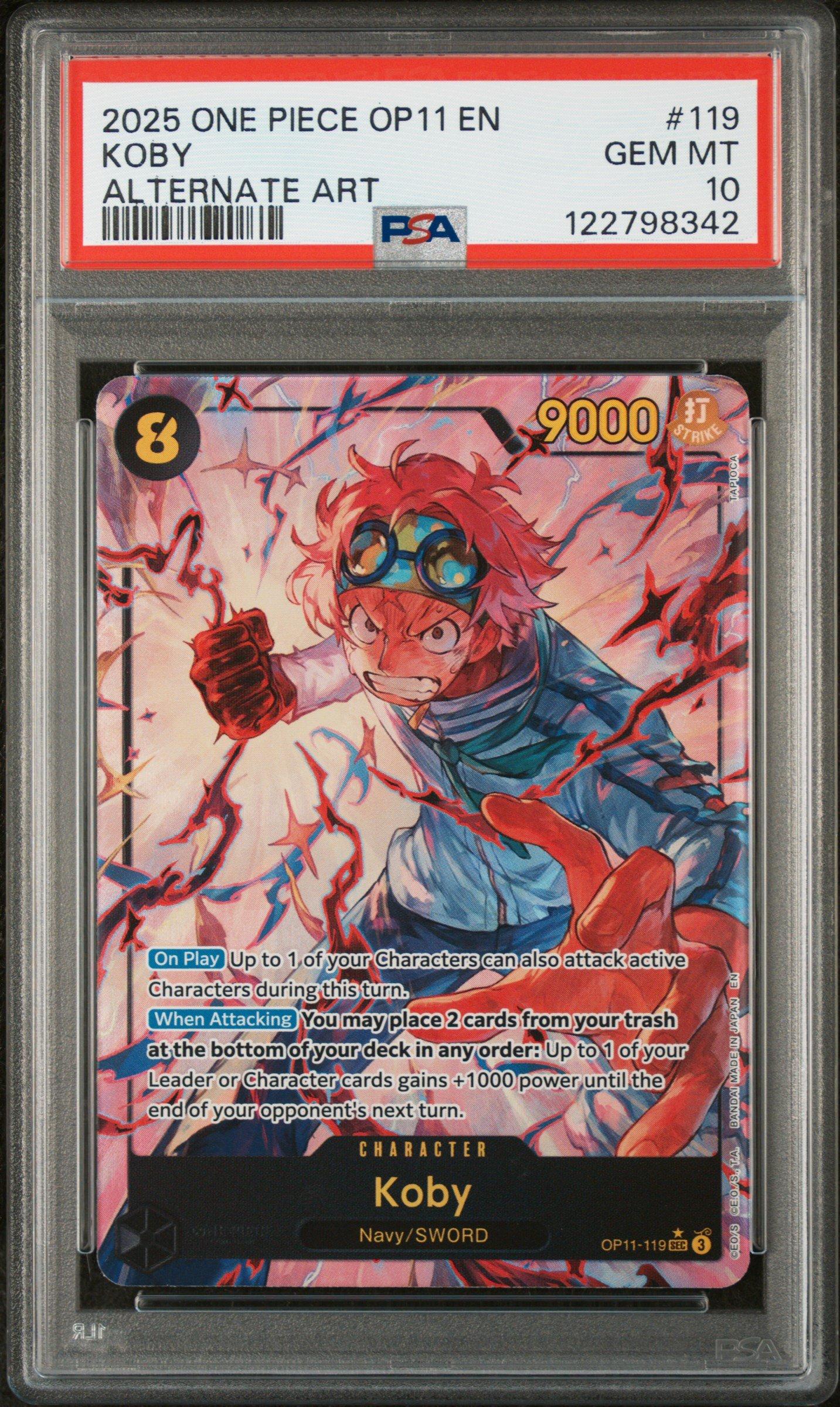 2025 One Piece Op11-a Fist Of Divine Speed 119 Koby Alternate Art