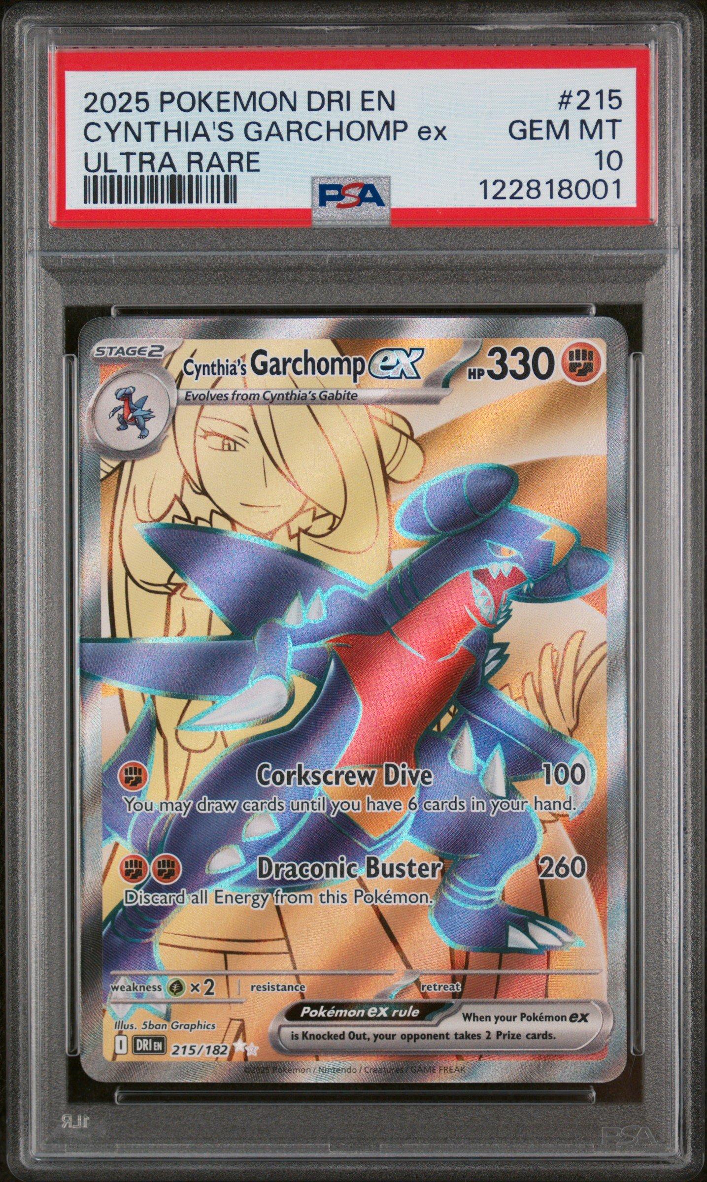 2025 Pokemon Dri En-destined Rivals 215 Cynthia's Garchomp Ex