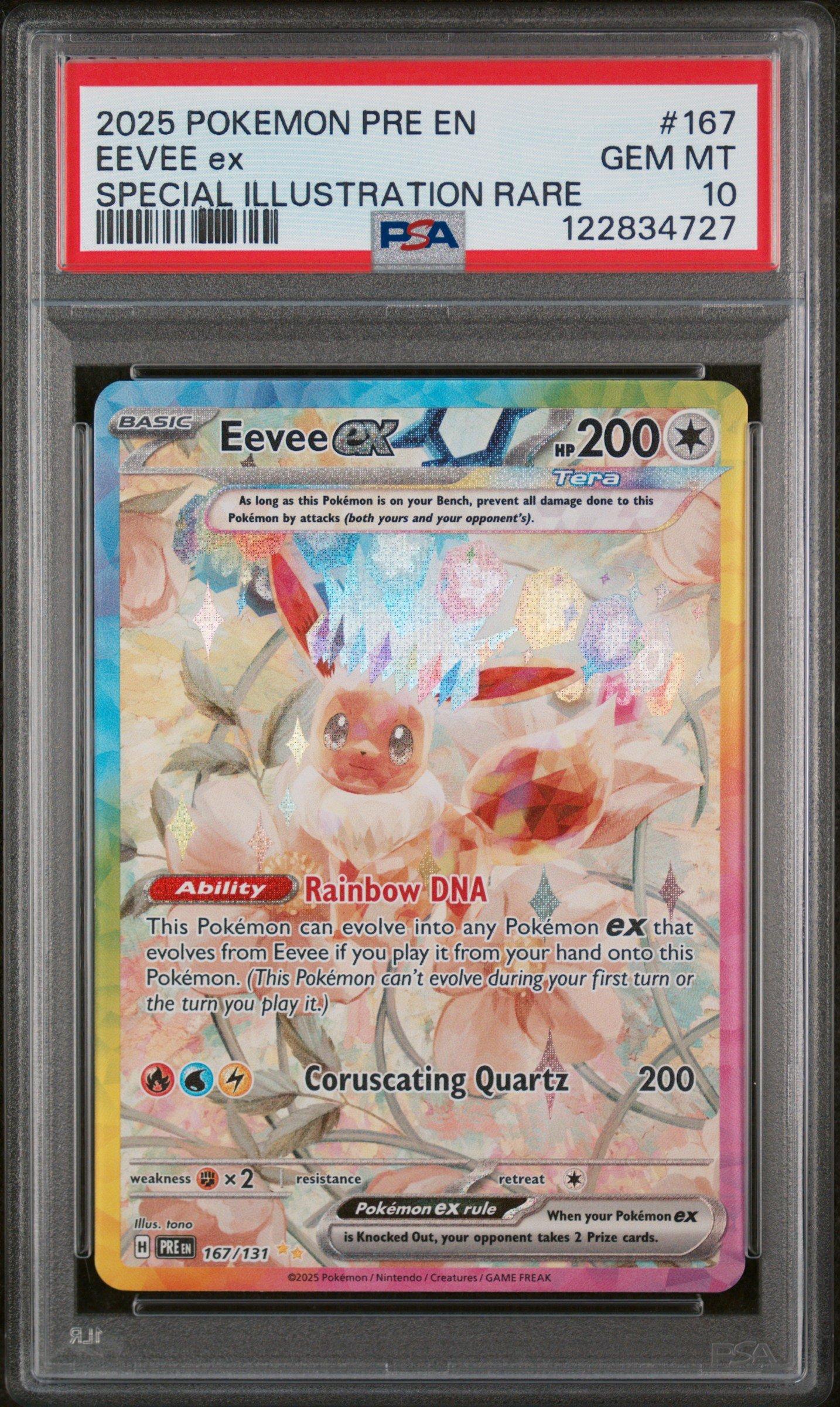 2025 Pokemon Pre En-prismatic Evolutions 167 Eevee Ex Special