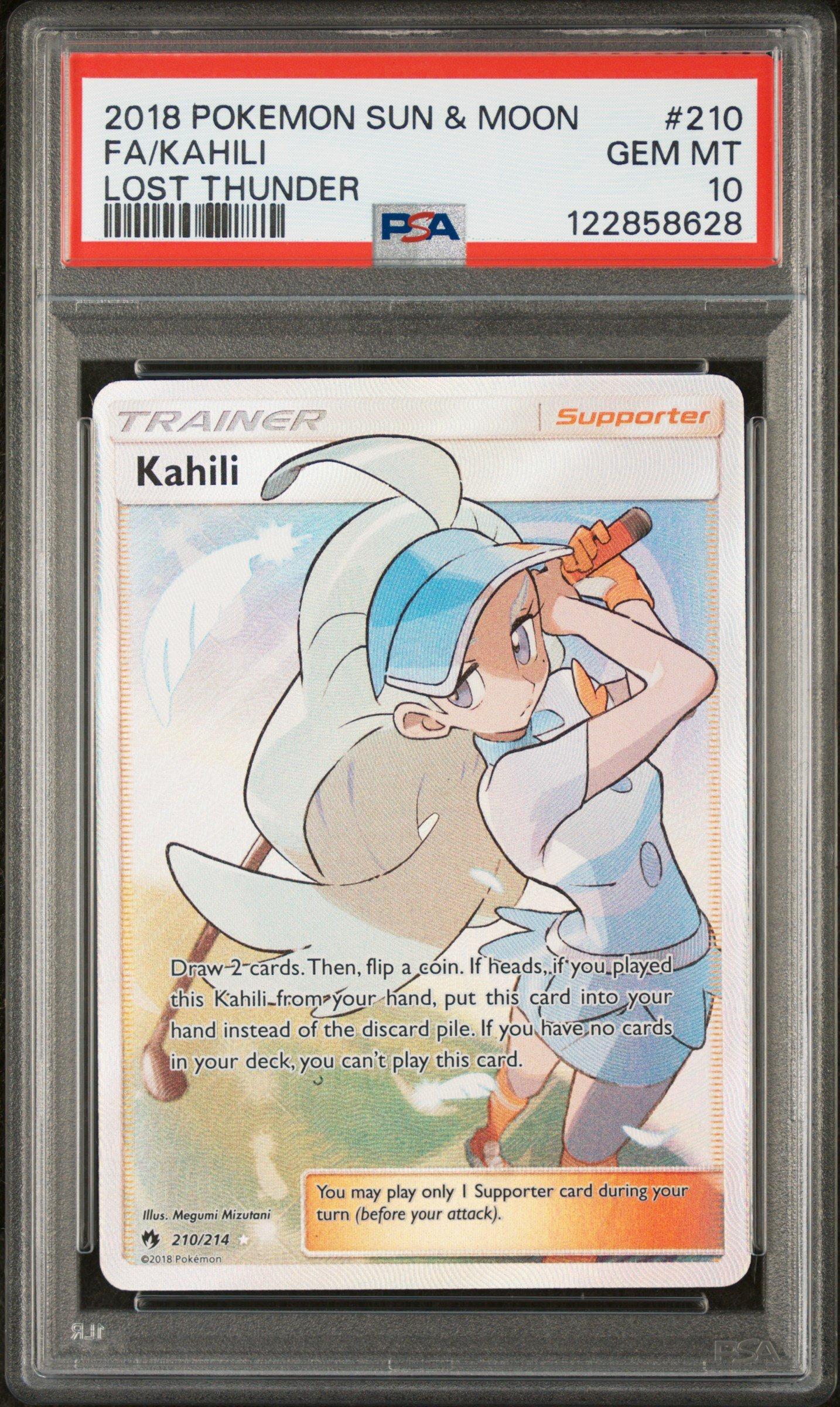 2018 Pokemon Sun & Moon Lost Thunder 210 Full Art/kahili PSA 10