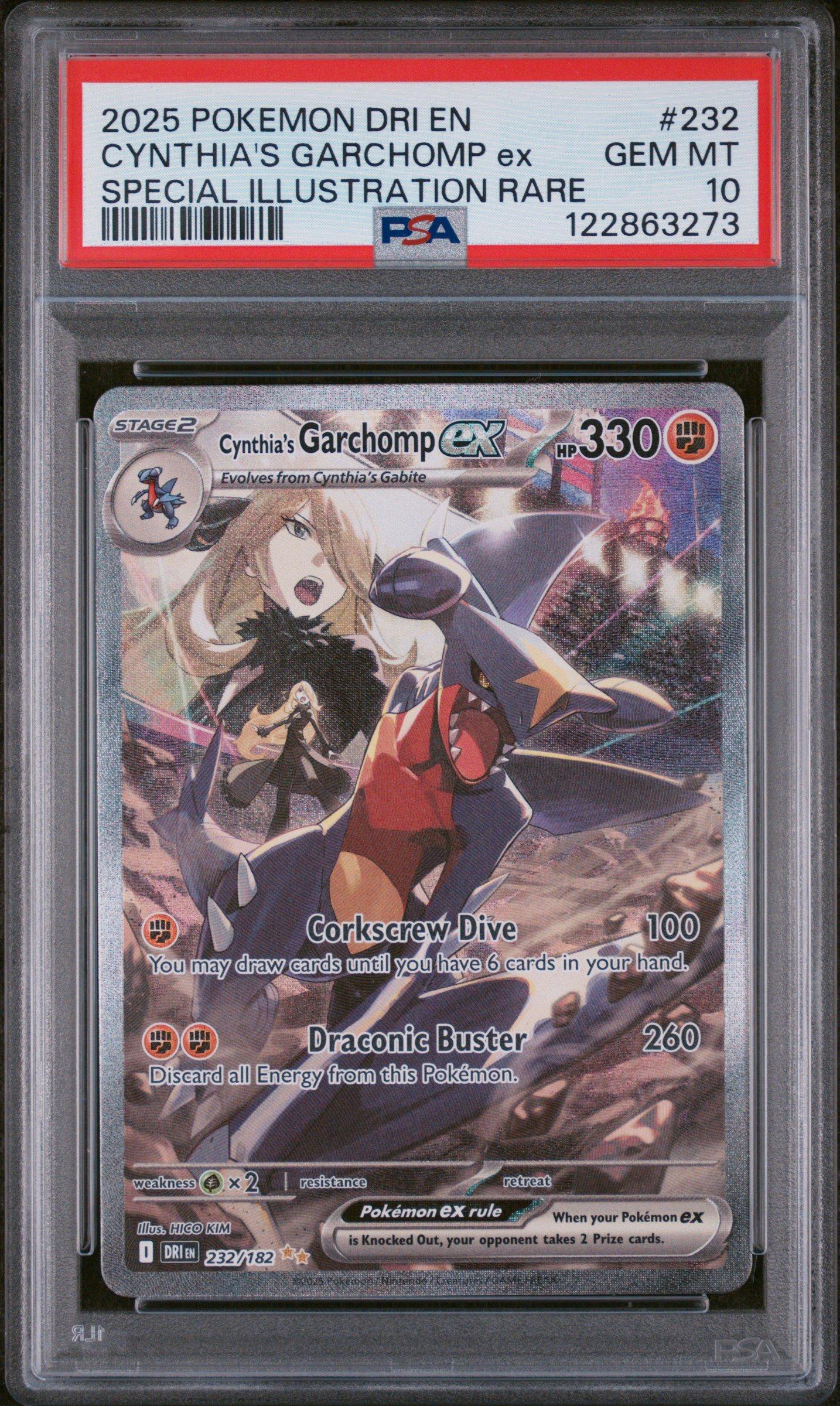 2025 Pokemon Dri En-destined Rivals 232 Cynthia's Garchomp Ex
