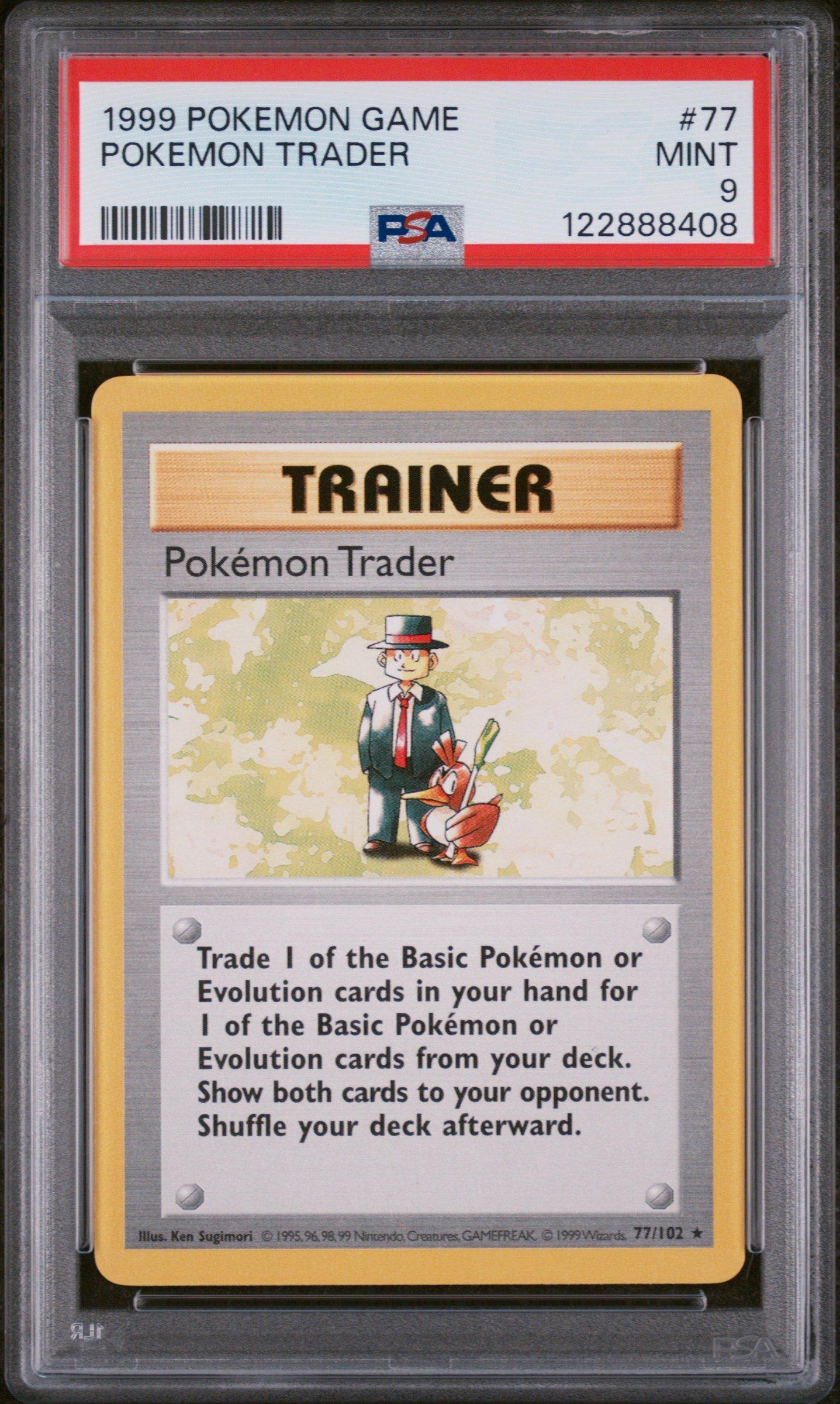 1999 Pokemon Game 77 Pokemon Trader PSA