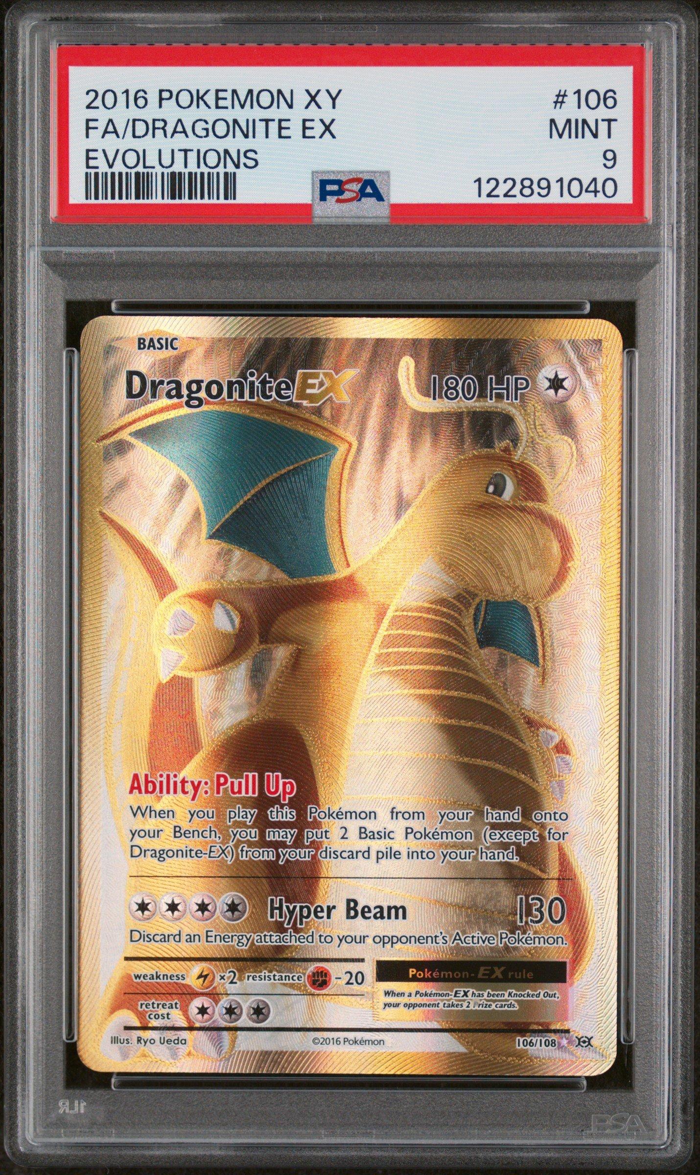 2016 Pokemon Xy Evolutions 106 Full Art/dragonite Ex PSA 9 | GameStop