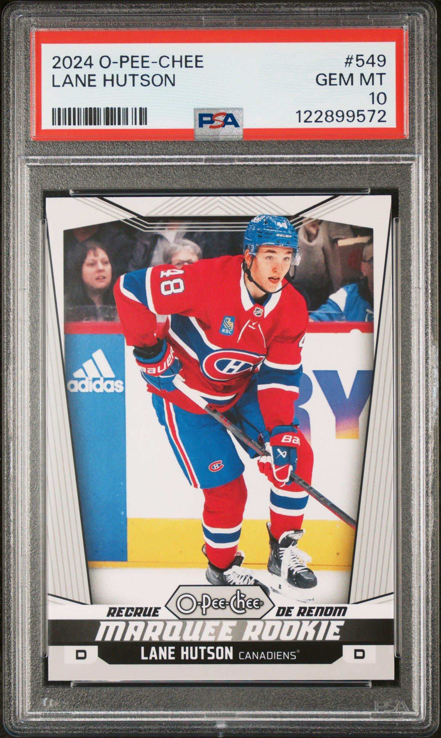 2024 Upper Deck O-pee-chee 549 Lane Hutson PSA 10