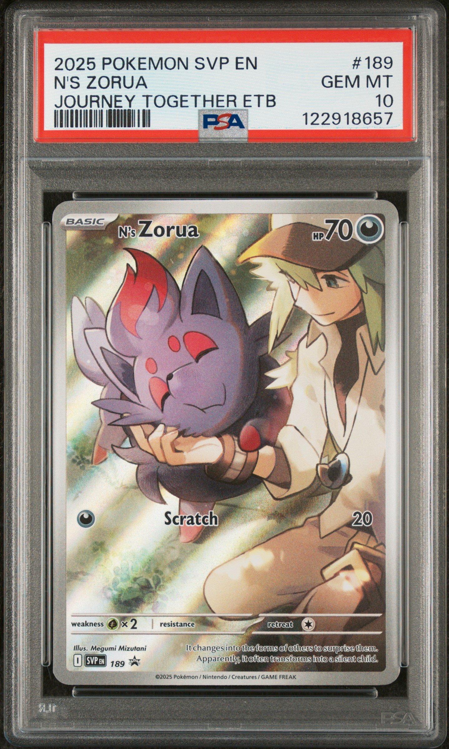 2025 Pokemon Svp En-sv Black Star Promo 189 N's Zorua Journey