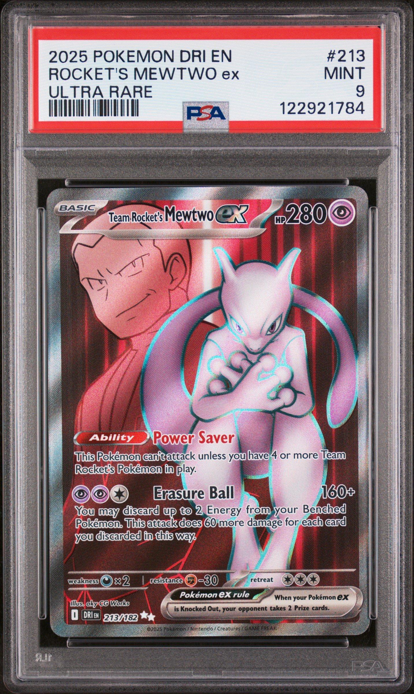 2025 Pokemon Dri En-destined Rivals 213 Team Rocket's Mewtwo Ex