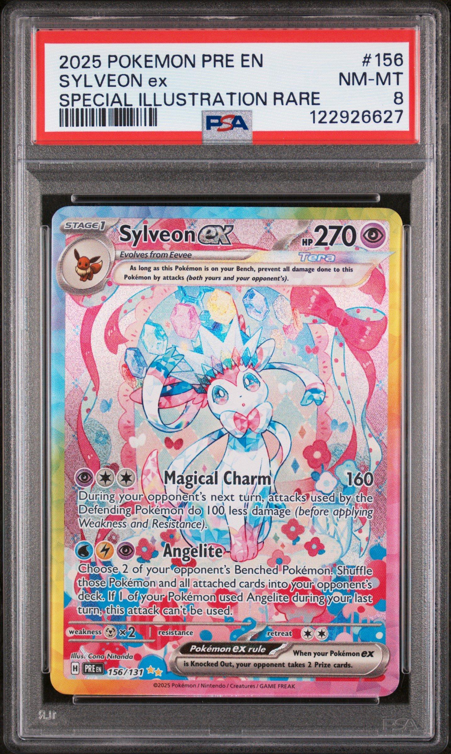 温泉合宿限定　アクエリアンエイジ　マキャフリー　大会　PR プロモ　PSA 2025 Pokemon Pre En-prismatic Evolutions 156 Sylveon Ex Special