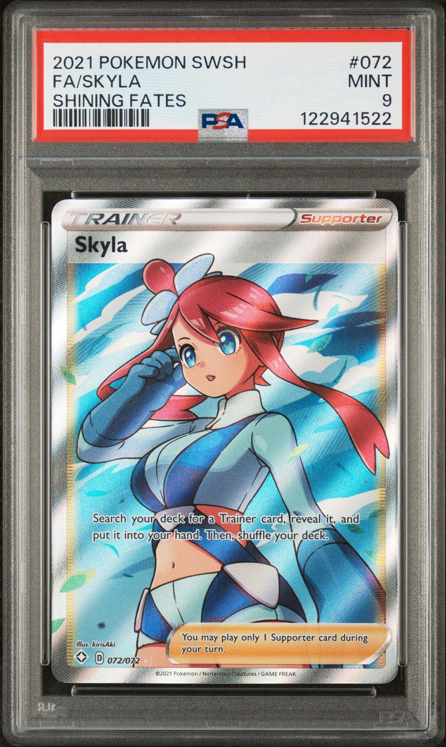 2021 Pokemon Sword & Shield Shining Fates 072 Full Art/skyla PSA 9