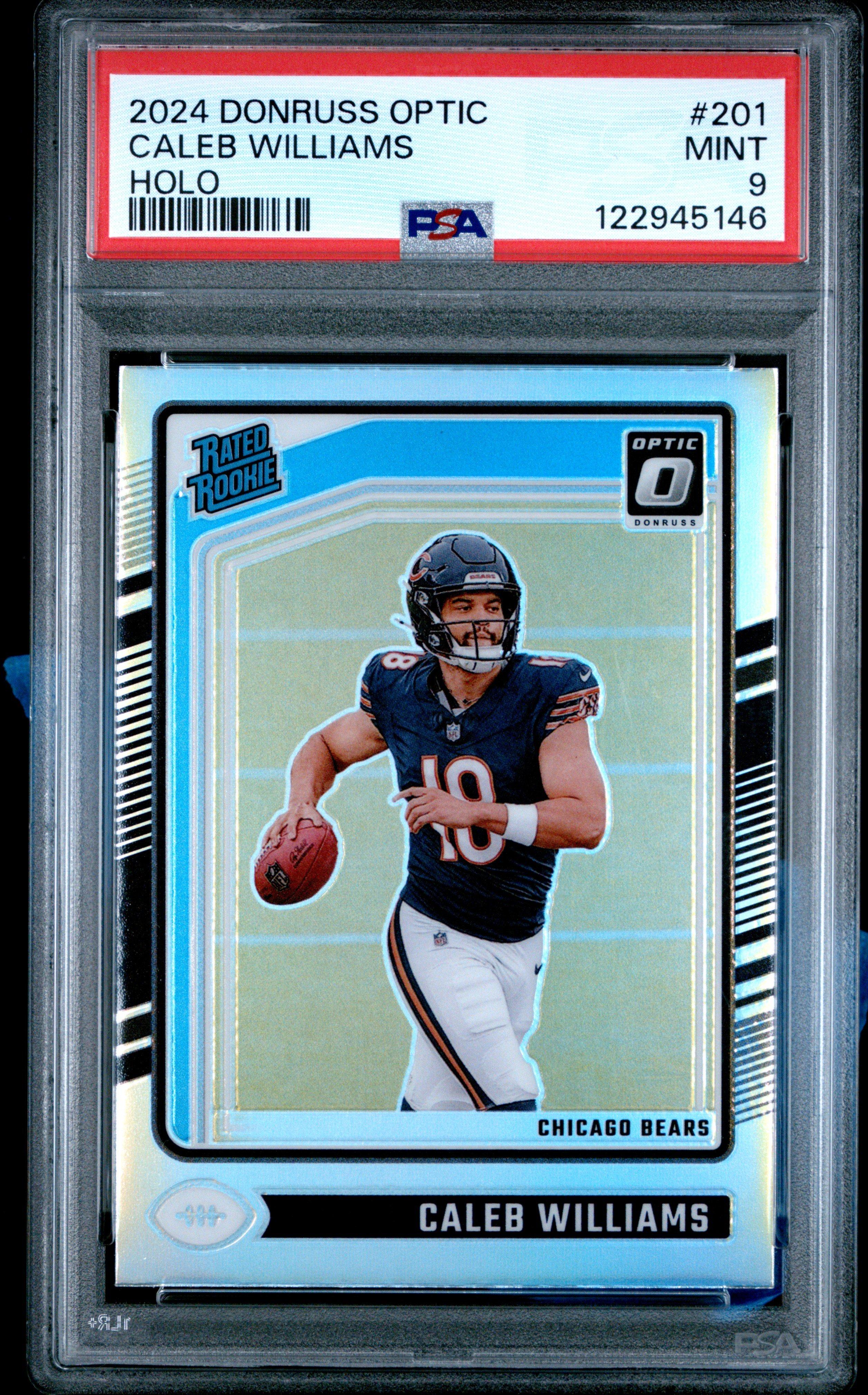 2024 Panini Donruss Optic 201 Caleb Williams Holo PSA 9 Graded