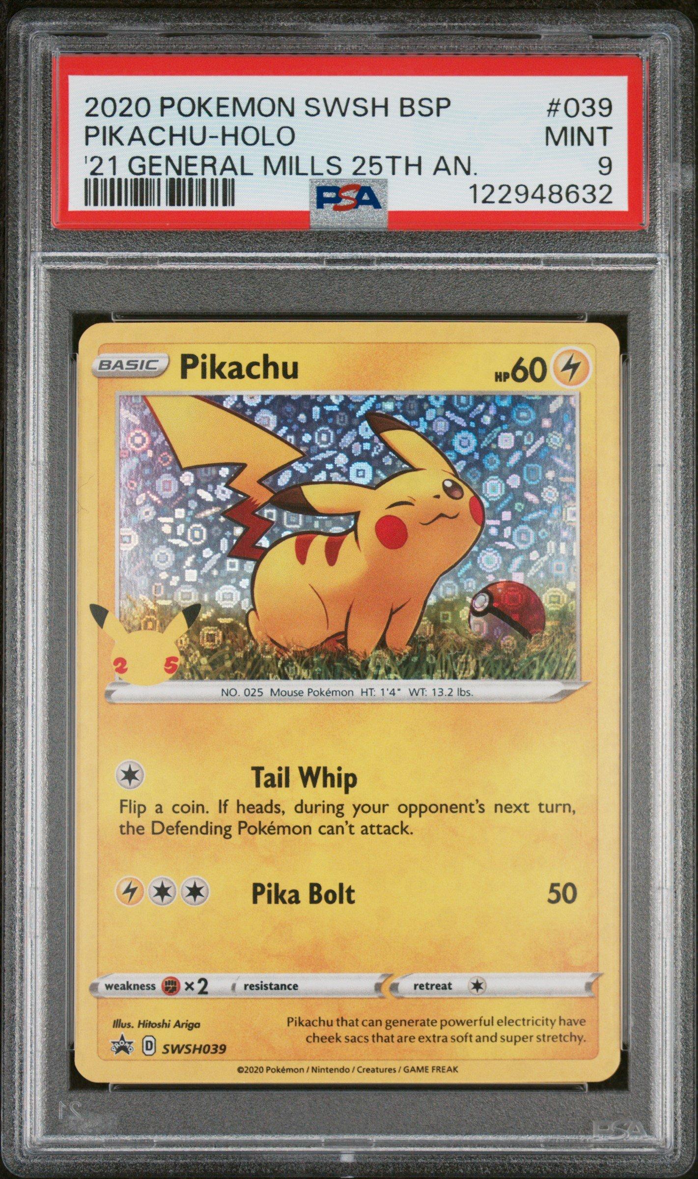 PSA 9 ピカチュウ 25周年 プロモ SWSH 039 英語版 Pikachu - SWSH039
