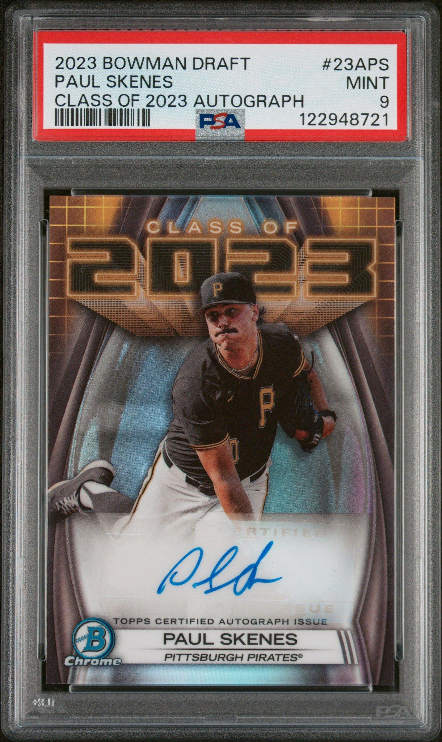 2023 Bowman Draft Class Of 2023 Autograph 23aps Paul Skenes PSA 9