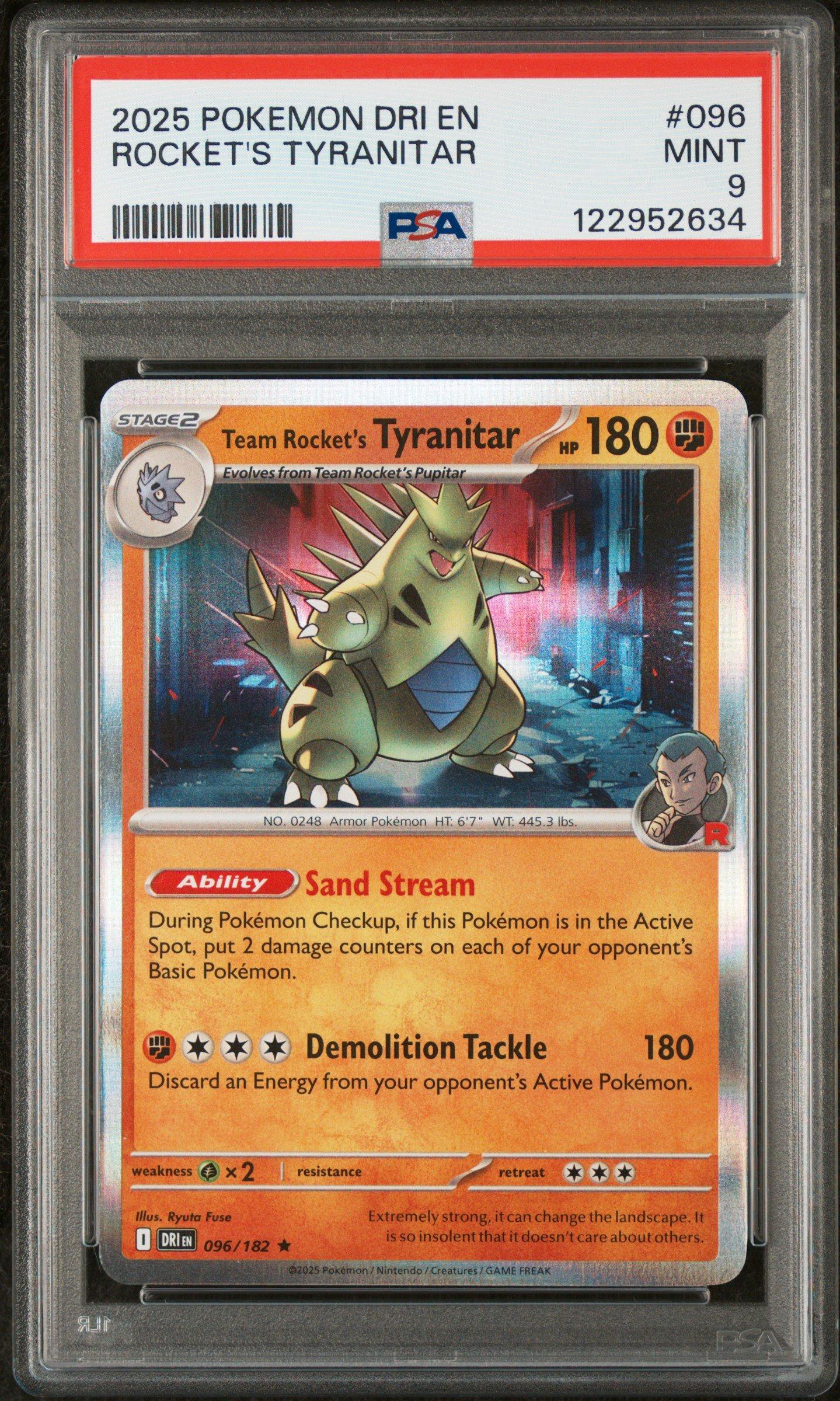 2025 Pokemon Dri En-destined Rivals 096 Team Rocket's Tyranitar