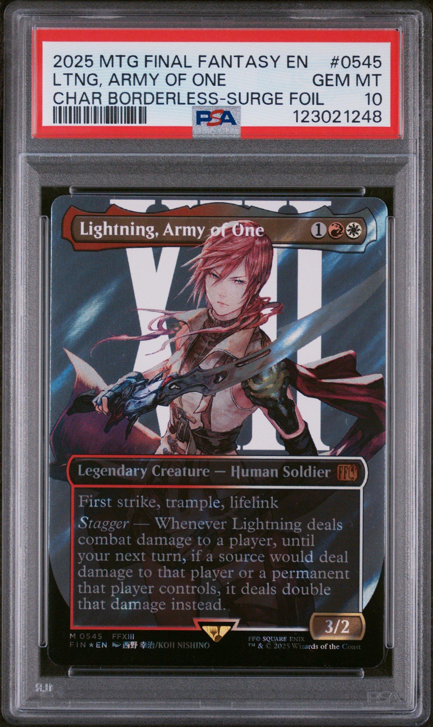 グリセルブランド　ポスター　foil psa10 2025 Magic The Gathering Final Fantasy 0545 Lightning, Army Of One