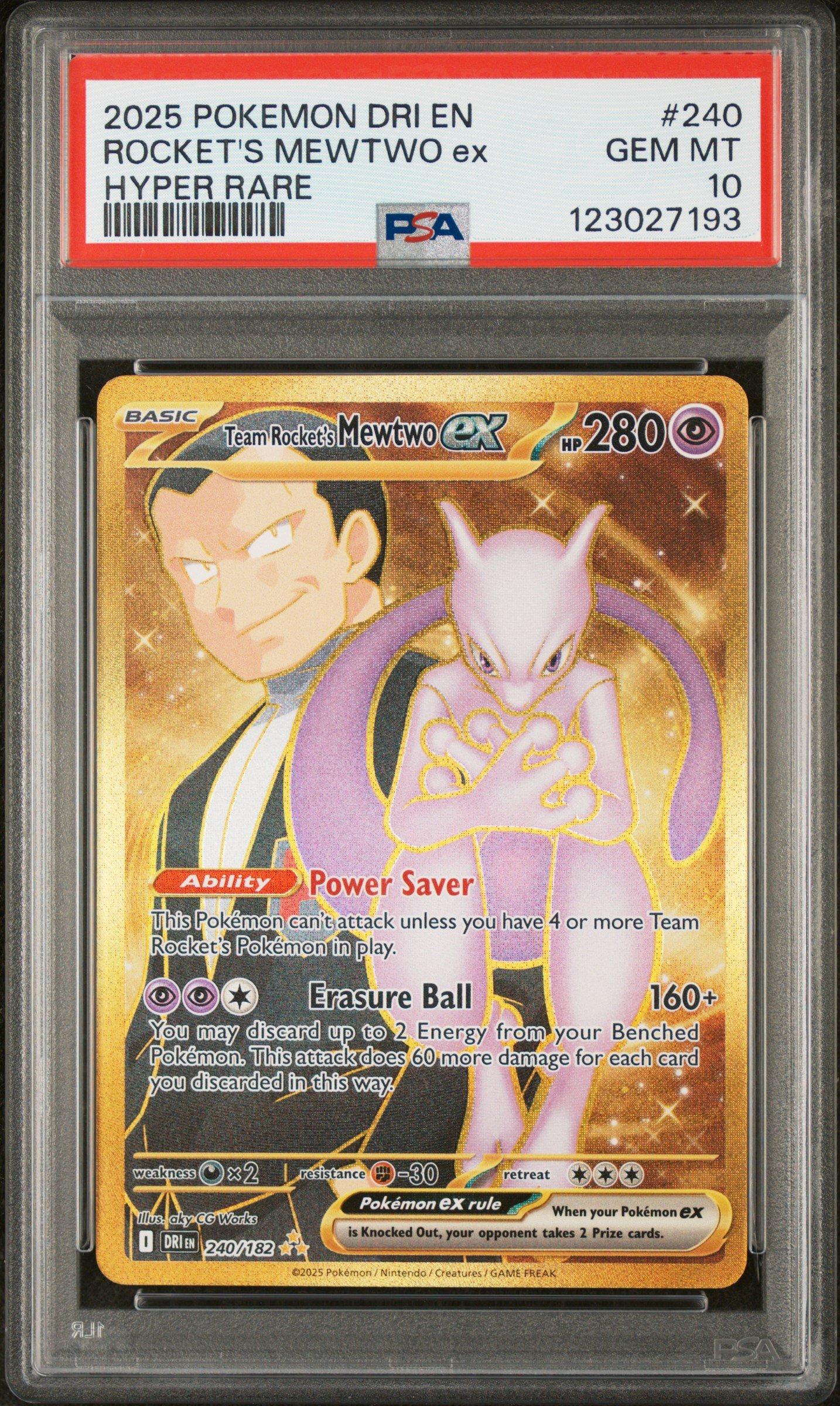 2025 Pokemon Dri En-destined Rivals 240 Team Rocket's Mewtwo Ex