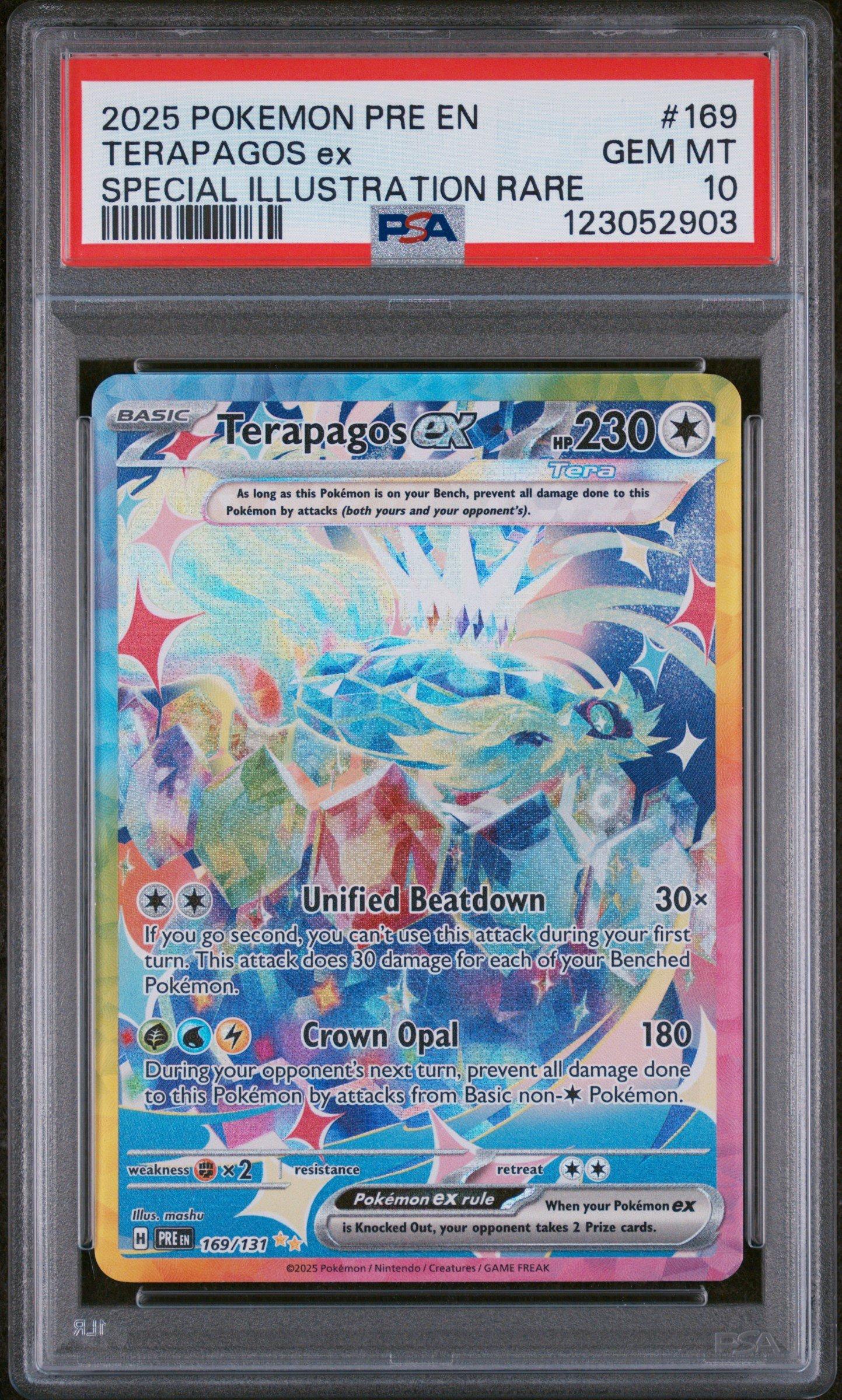2025 Pokemon Pre En-prismatic Evolutions 169 Terapagos Ex Special