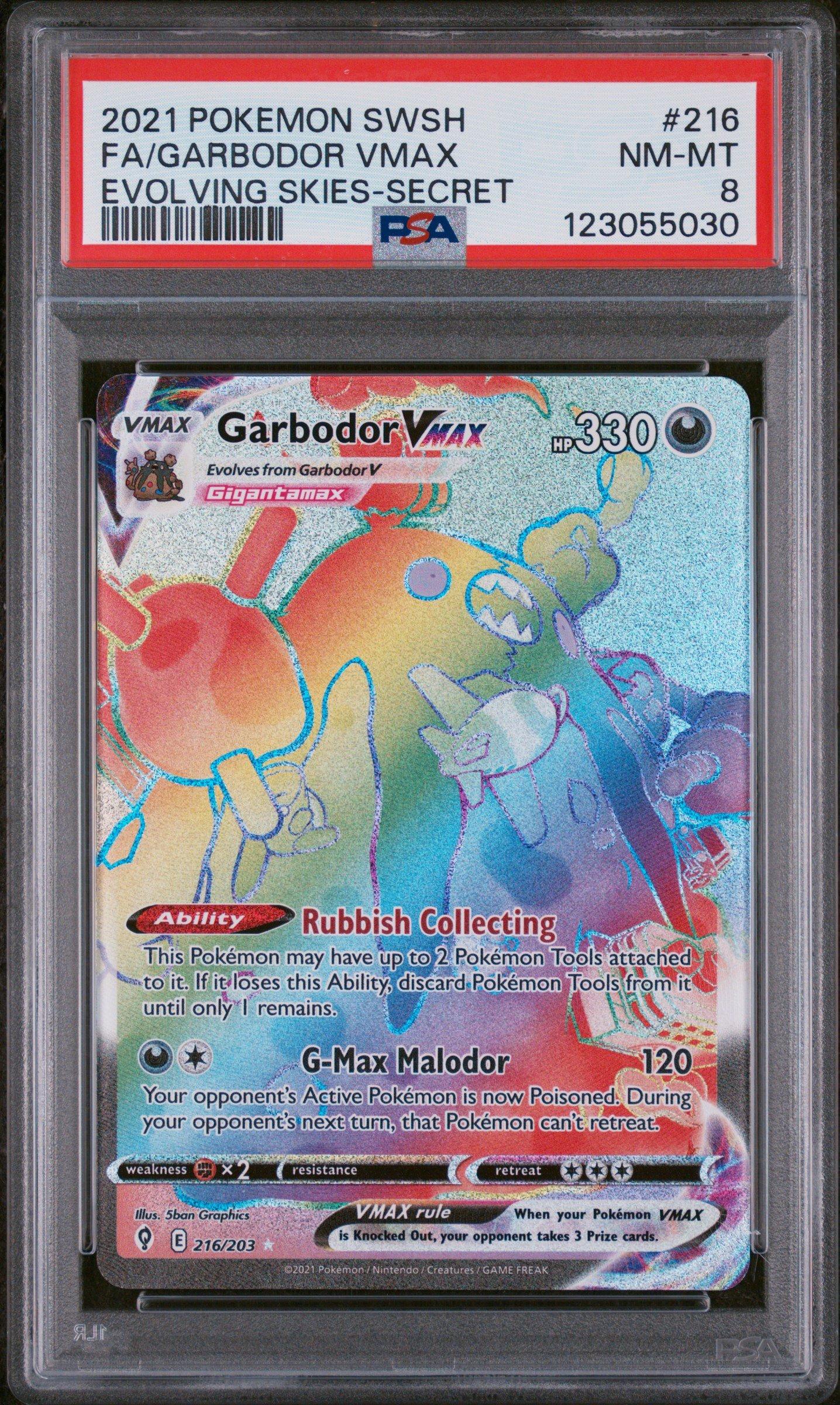 2021 Pokemon Sword & Shield Evolving Skies 216 Full Art/garbodor