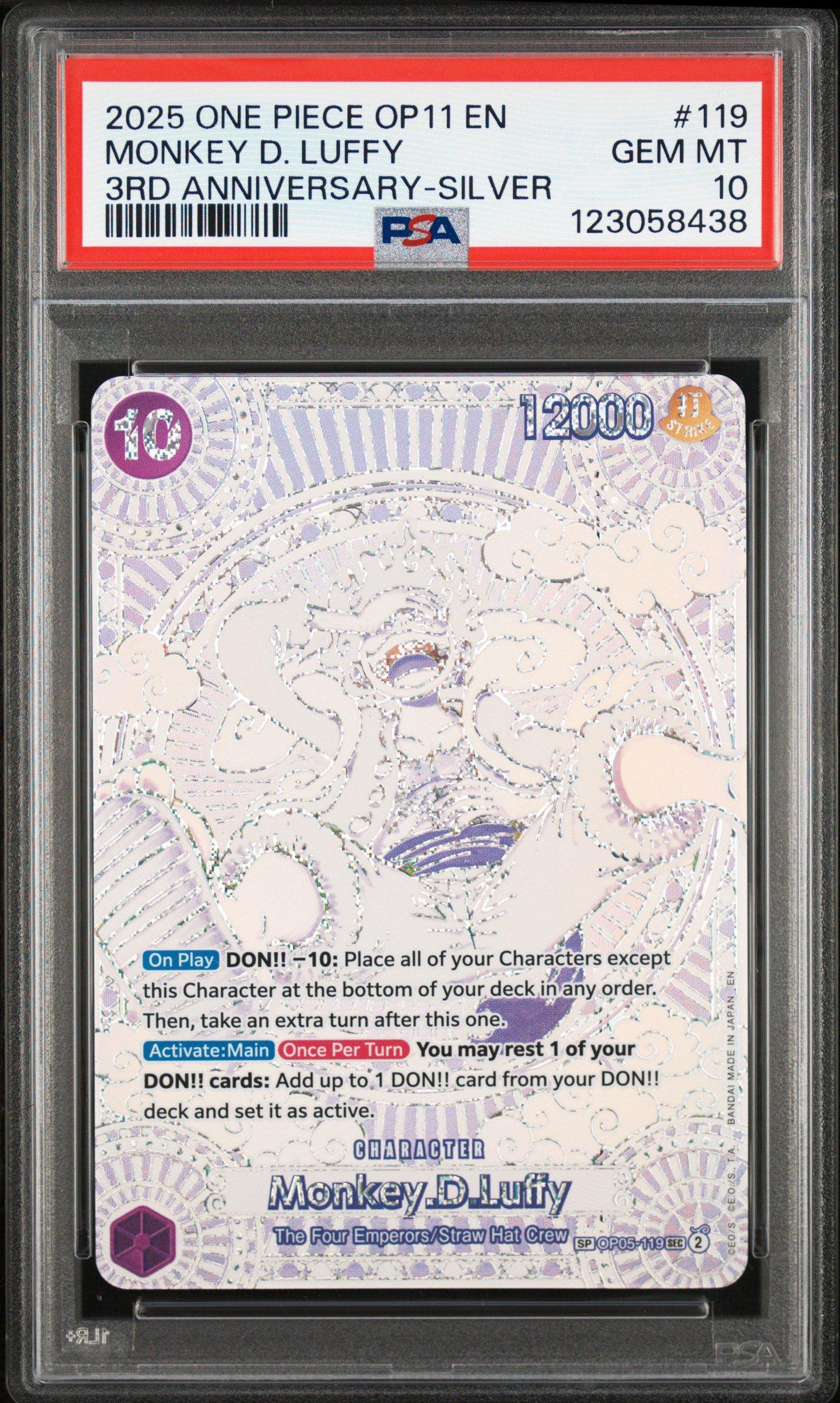 2025 One Piece Op11-a Fist Of Divine Speed 119 Monkey D. Luffy 3rd