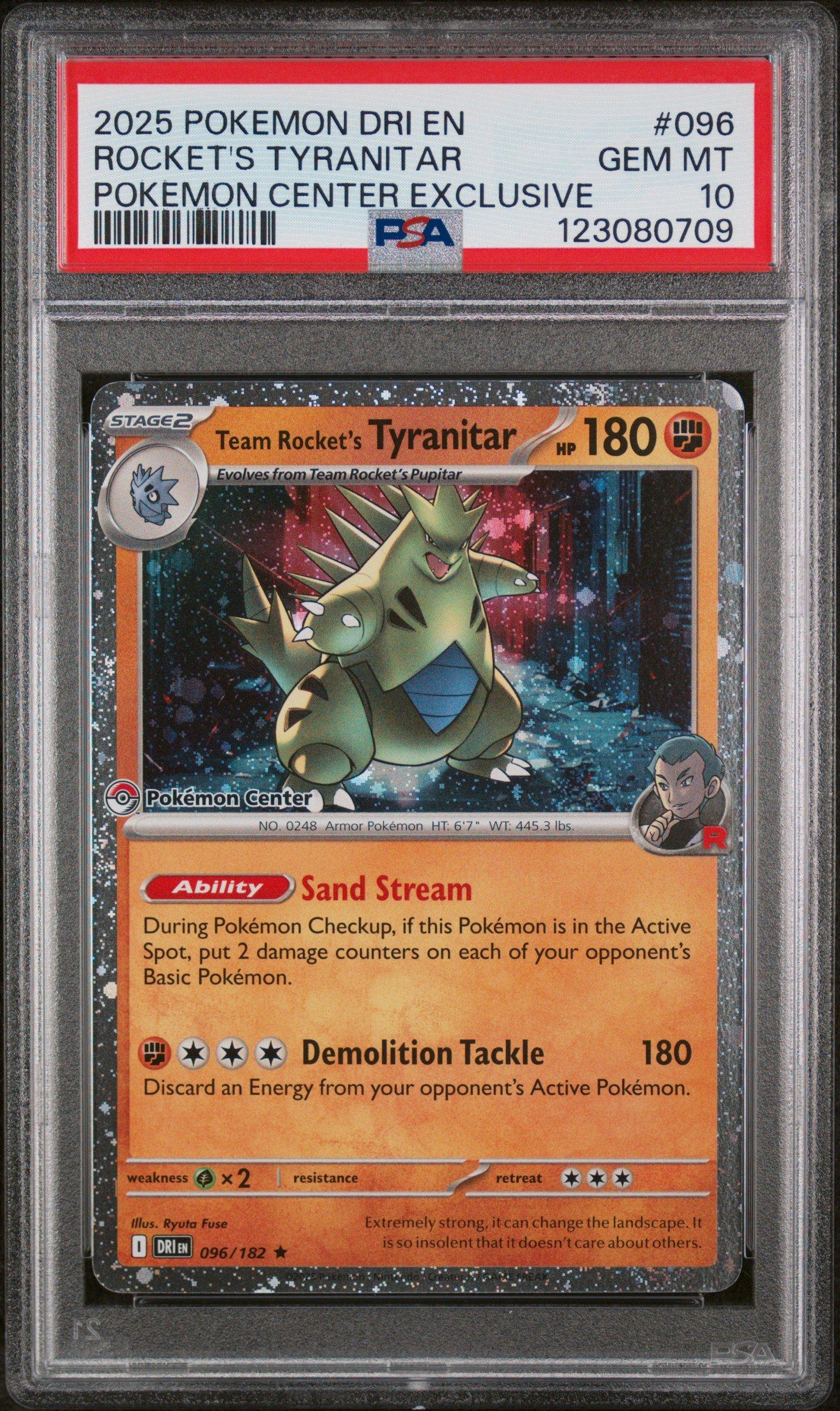 2025 Pokemon Dri En-destined Rivals 096 Team Rocket's Tyranitar