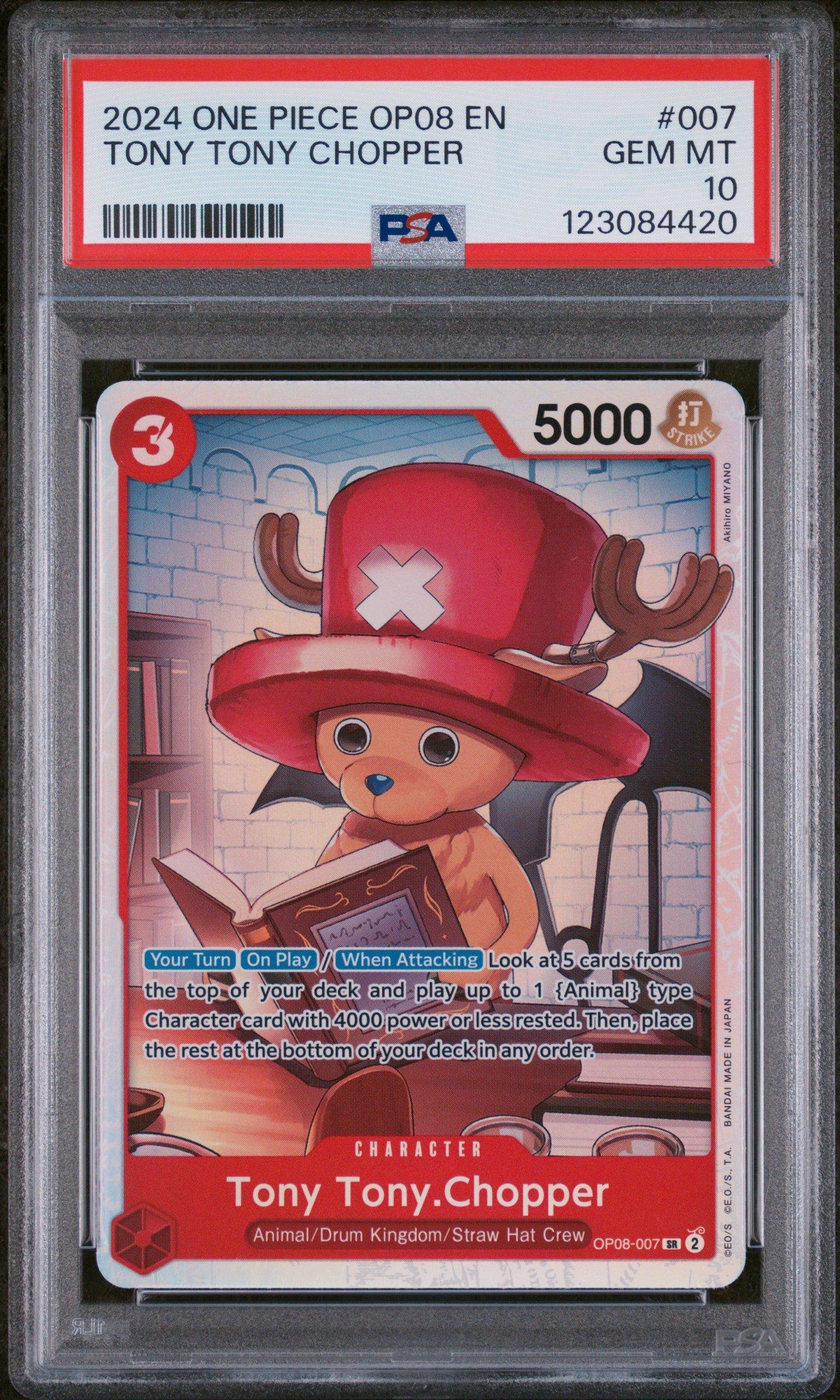 2024 One Piece Op08-two Legends 007 Tony Tony Chopper PSA 10