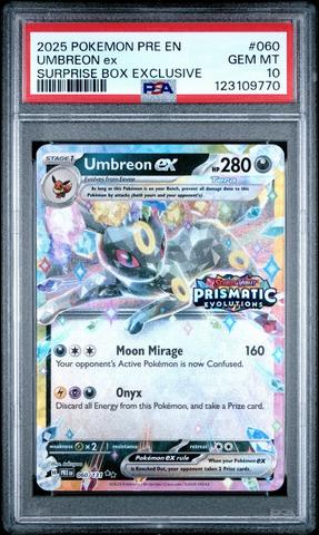 2025 Pokemon Pre En-prismatic Evolutions 060 Umbreon Ex Surprise