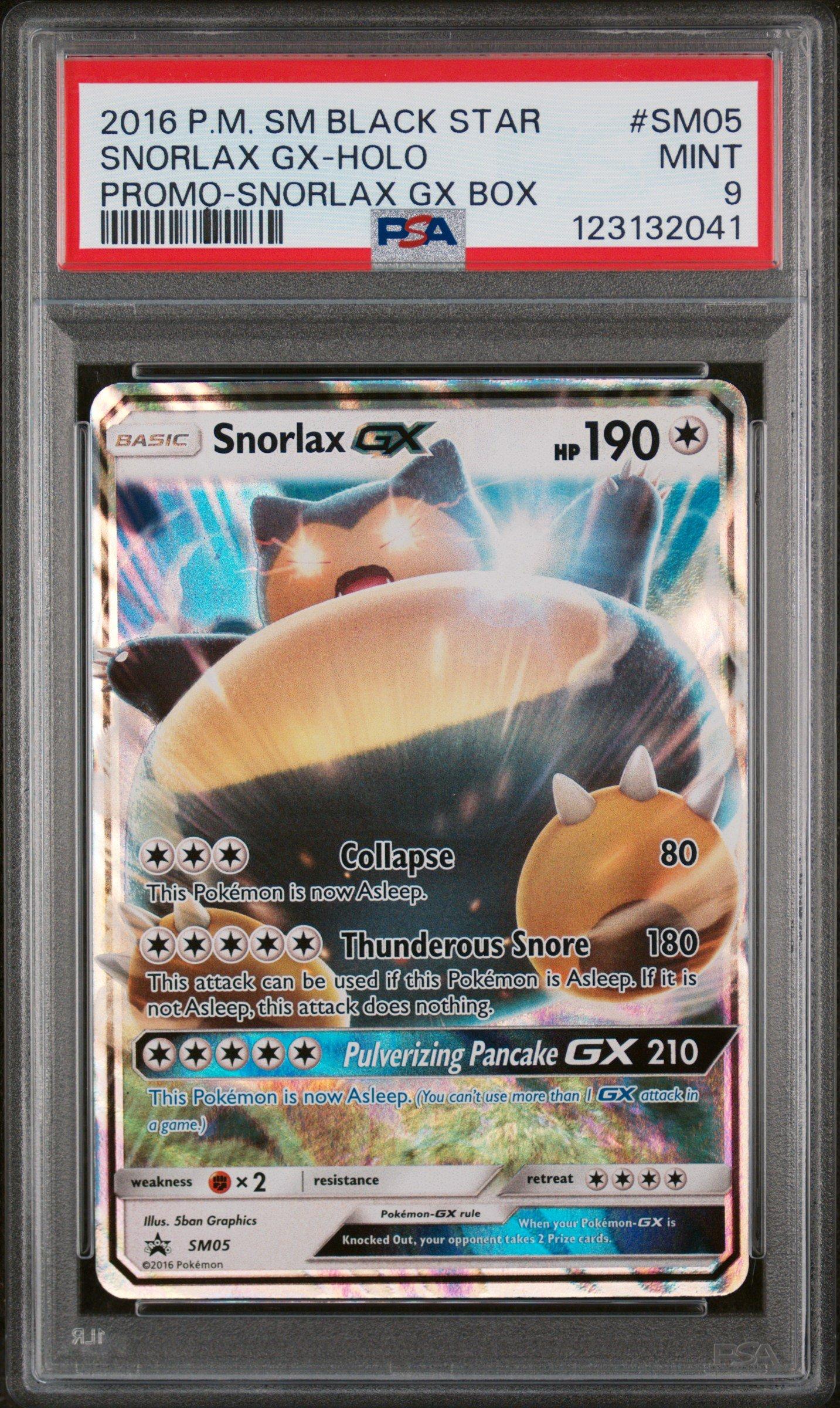 2016 Pokemon Sm Black Star Promo Sm05 Snorlax Gx-holo Snorlax Gx