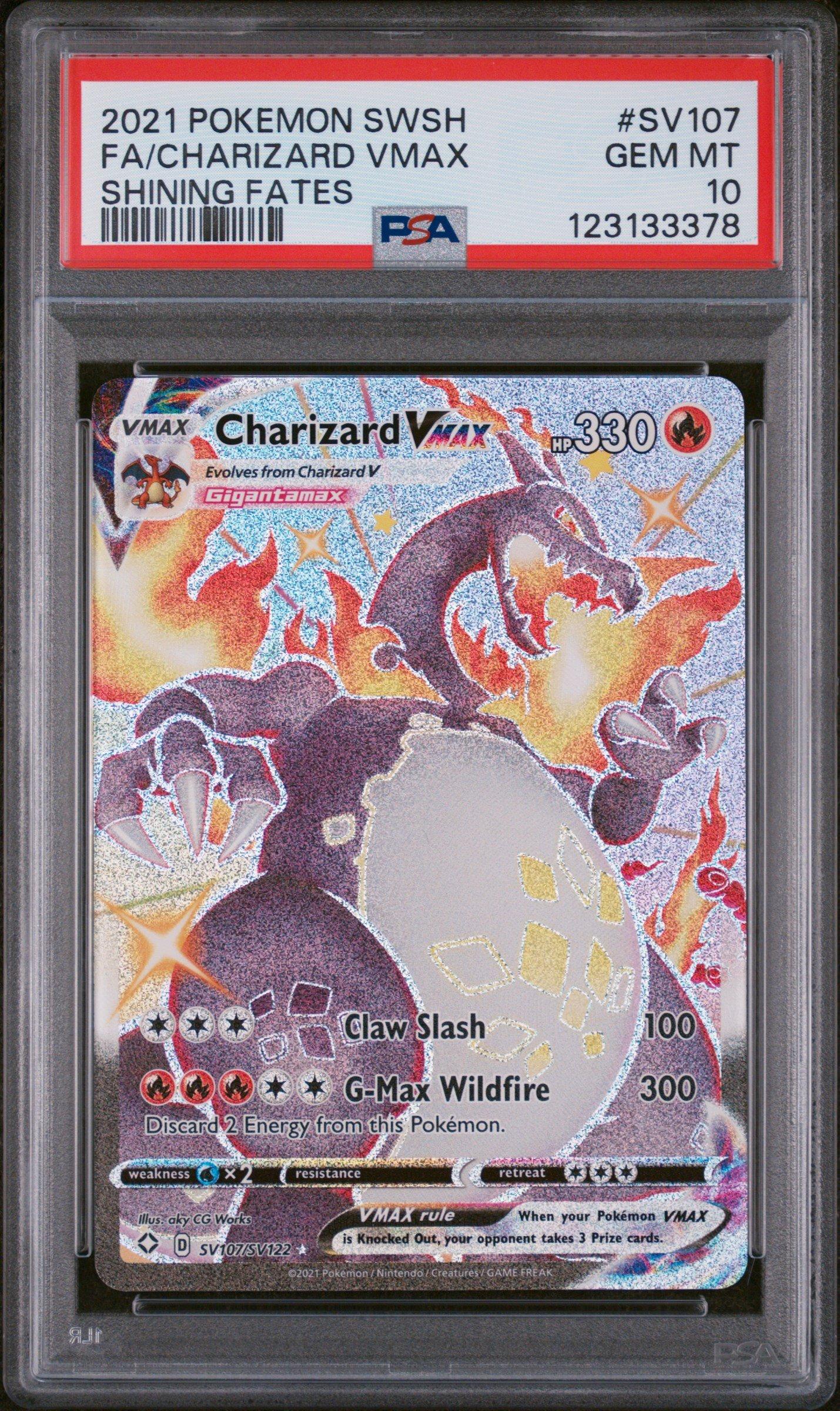 2021 Pokemon Sword & Shield Shining Fates Sv107 Full Art/charizard