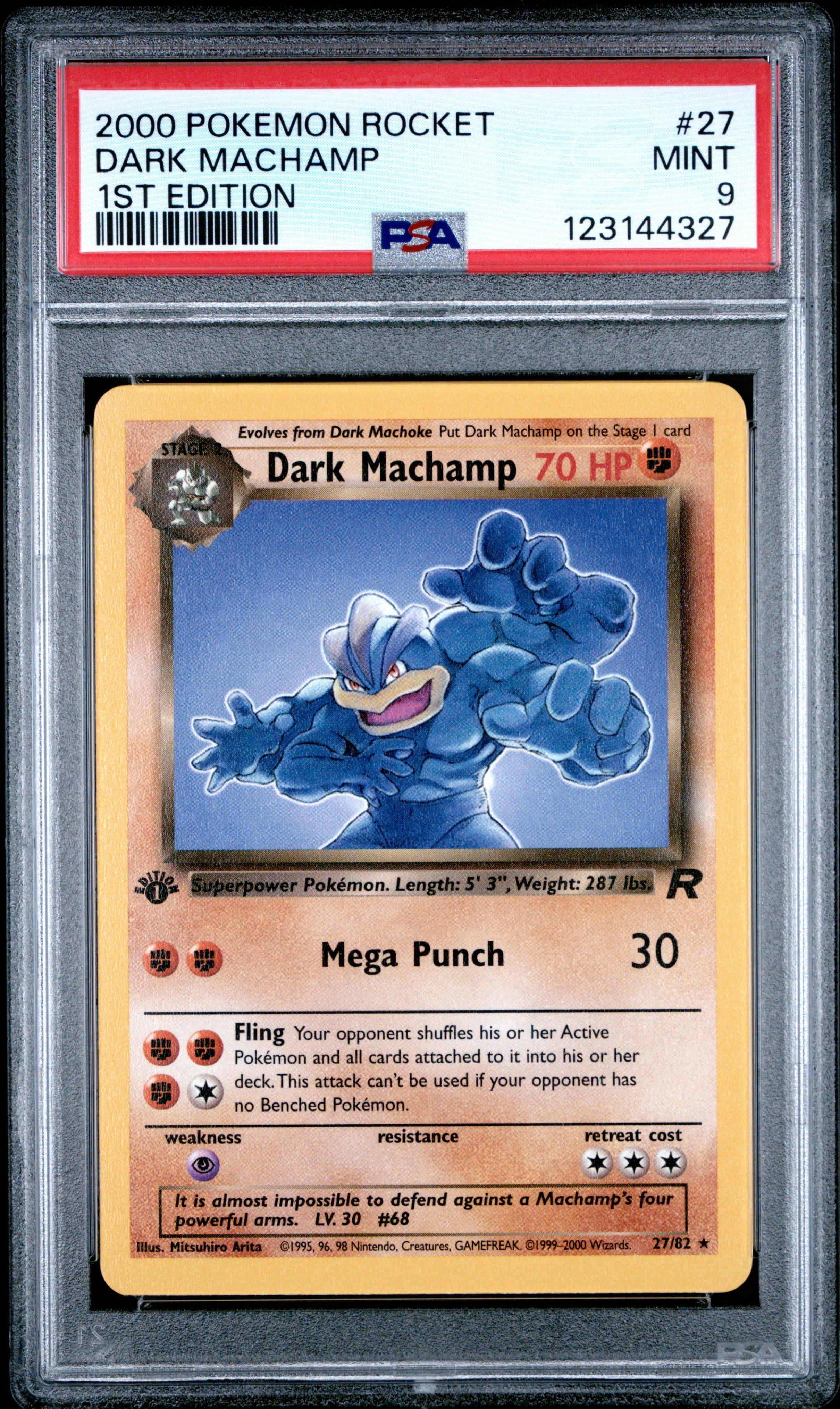 2000 Pokemon Rocket 27 Dark Machamp 1st Edition PSA