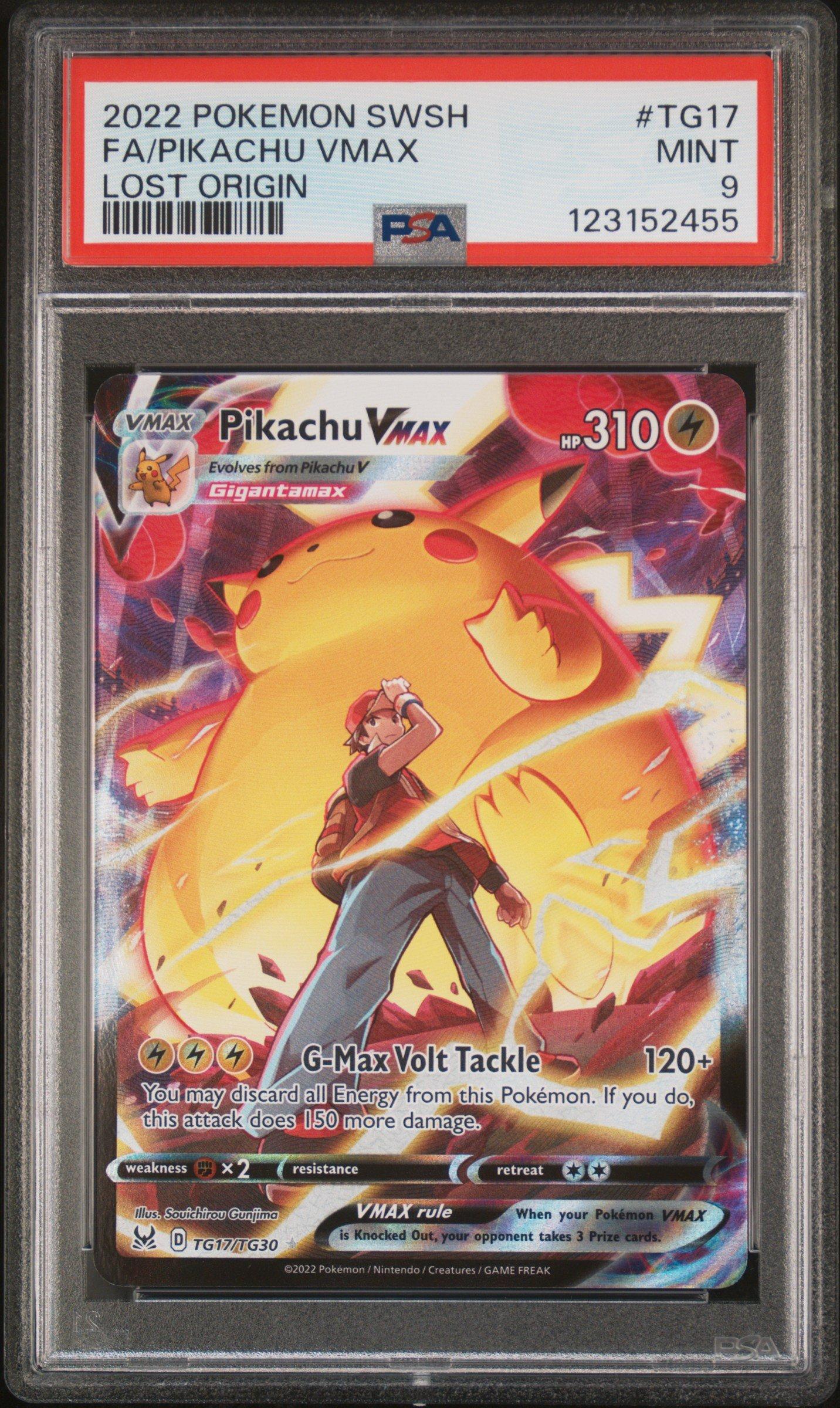 2022 Pokemon Sword & Shield Lost Origin Tg17 Full Art/pikachu Vmax