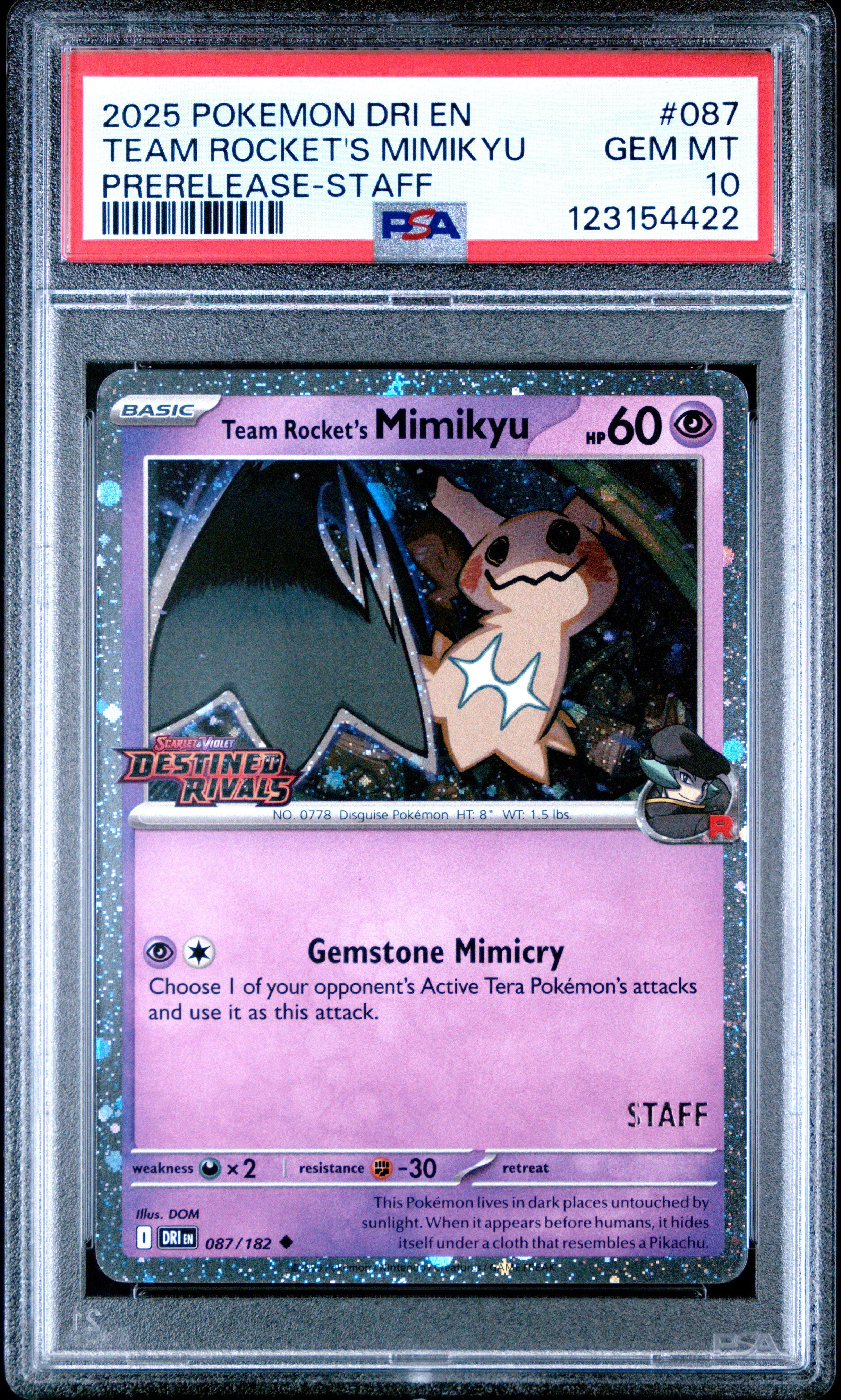 2025 Pokemon Dri En-destined Rivals 087 Team Rocket's Mimikyu