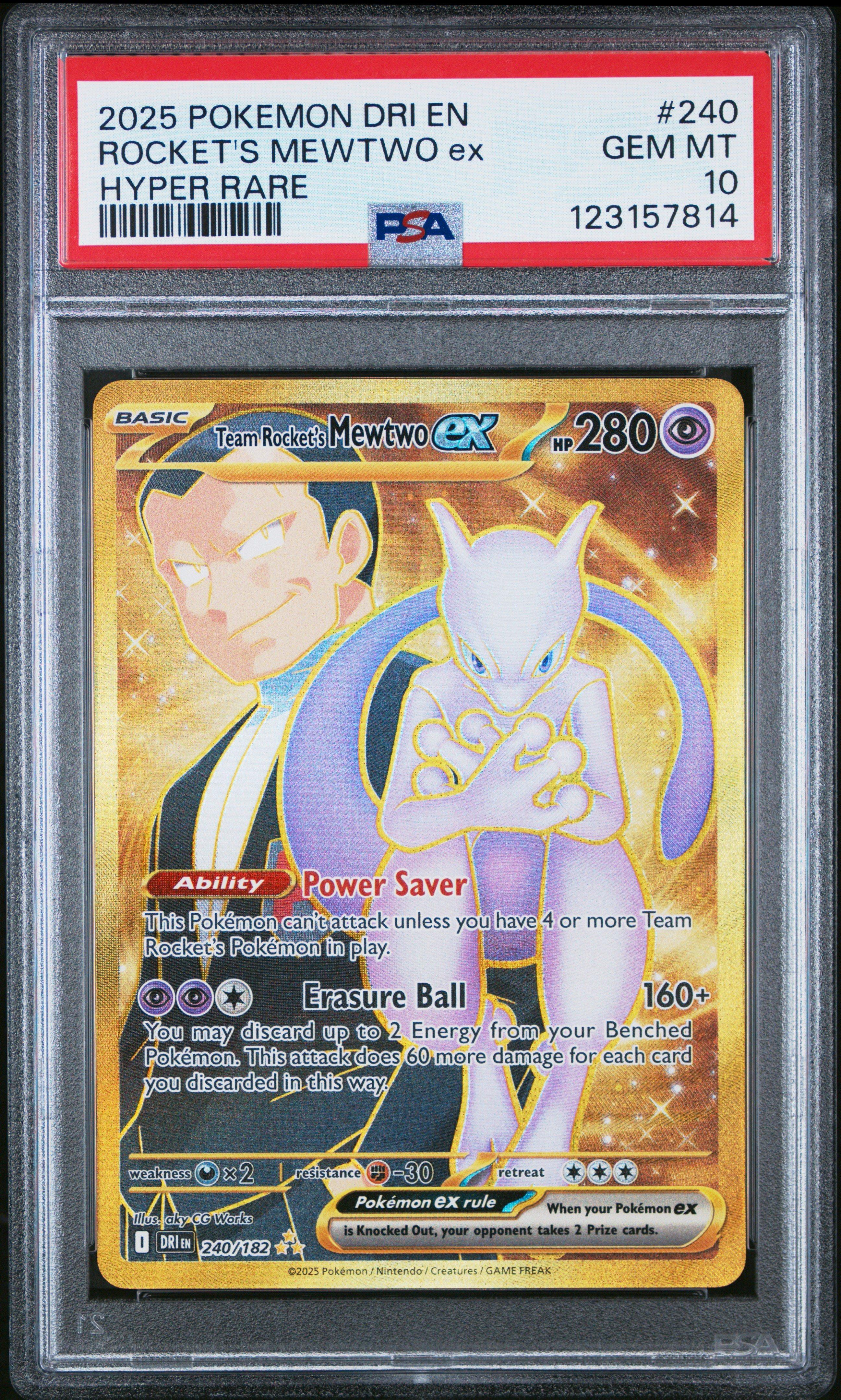 2025 Pokemon Dri En-destined Rivals 240 Team Rocket's Mewtwo Ex