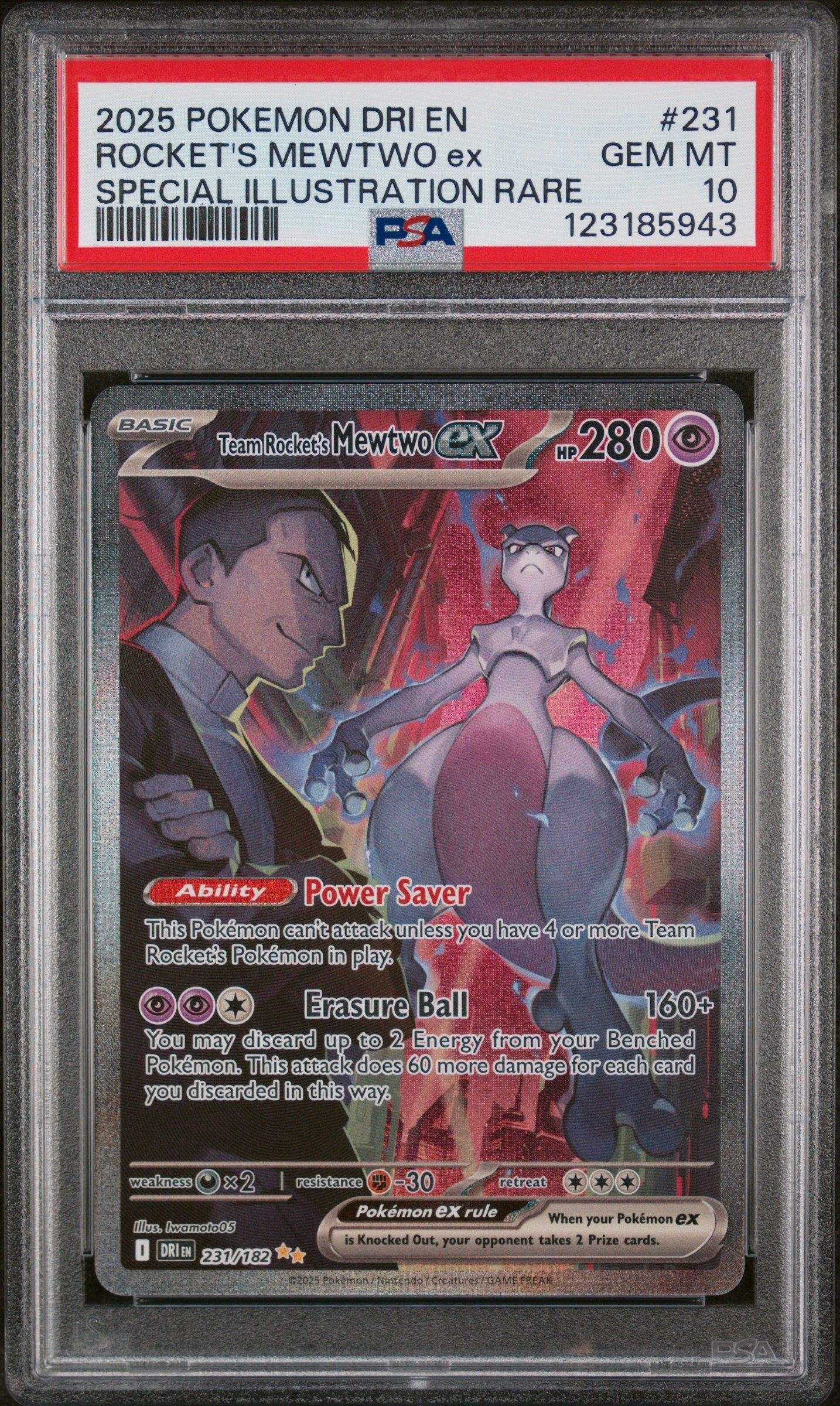 2025 Pokemon Dri En-destined Rivals 231 Team Rocket's Mewtwo Ex