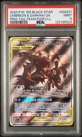 2020 Pokemon Sm Black Star Promo Sm241 Umbreon & Darkrai Gx Tag