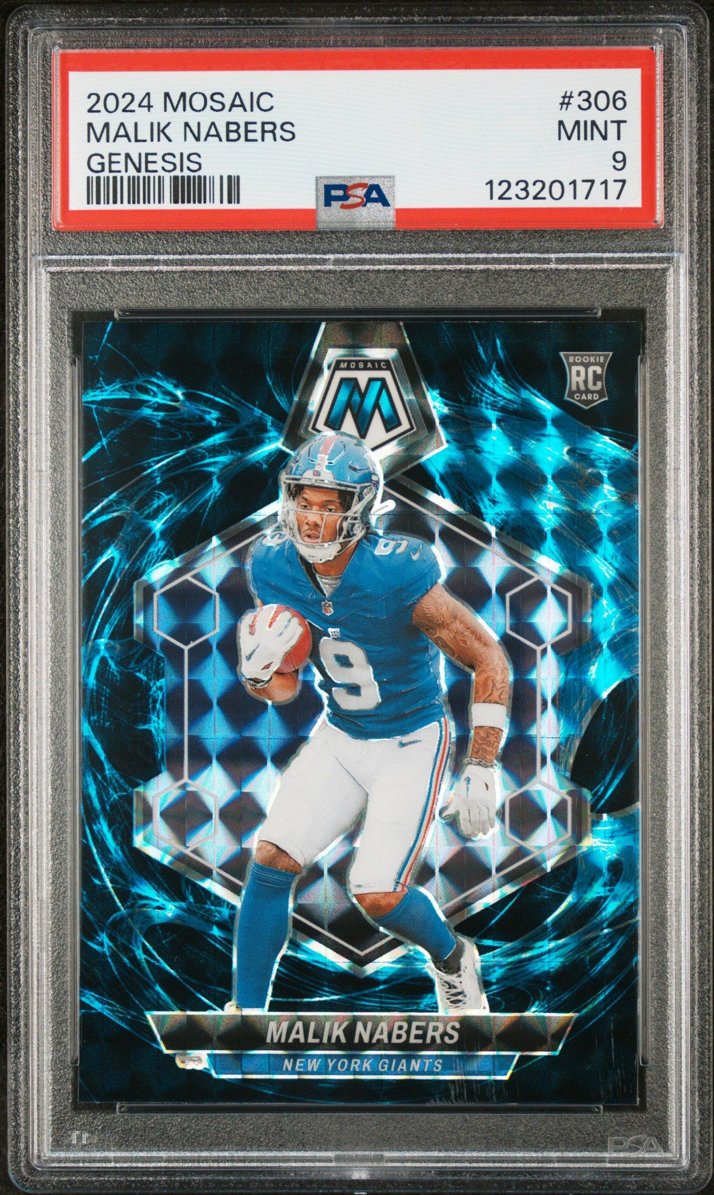 2024 Panini Mosaic 306 Malik Nabers Genesis PSA 9