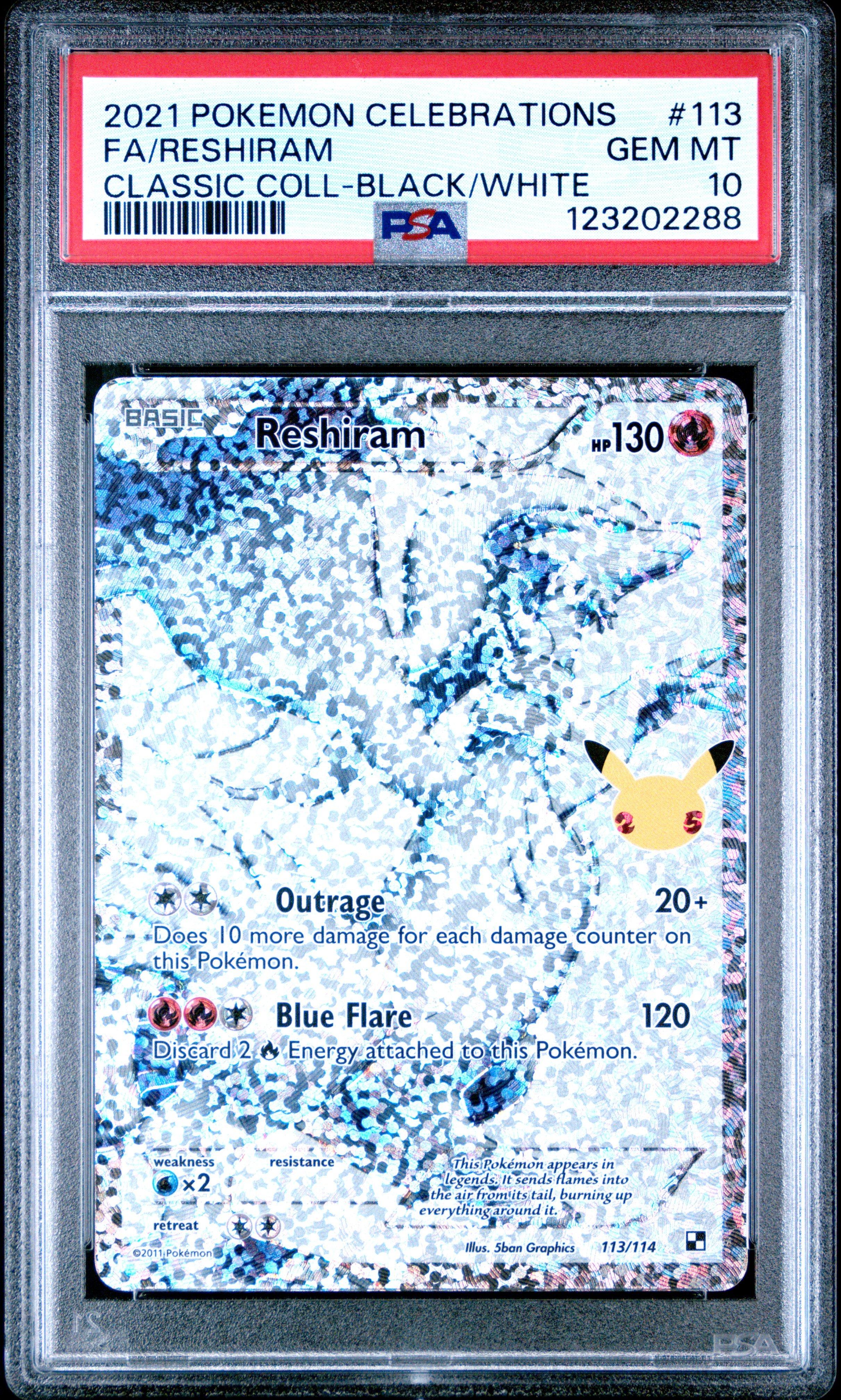 2021 Pokemon Celebrations Classic Collection 113 Full Art/reshiram