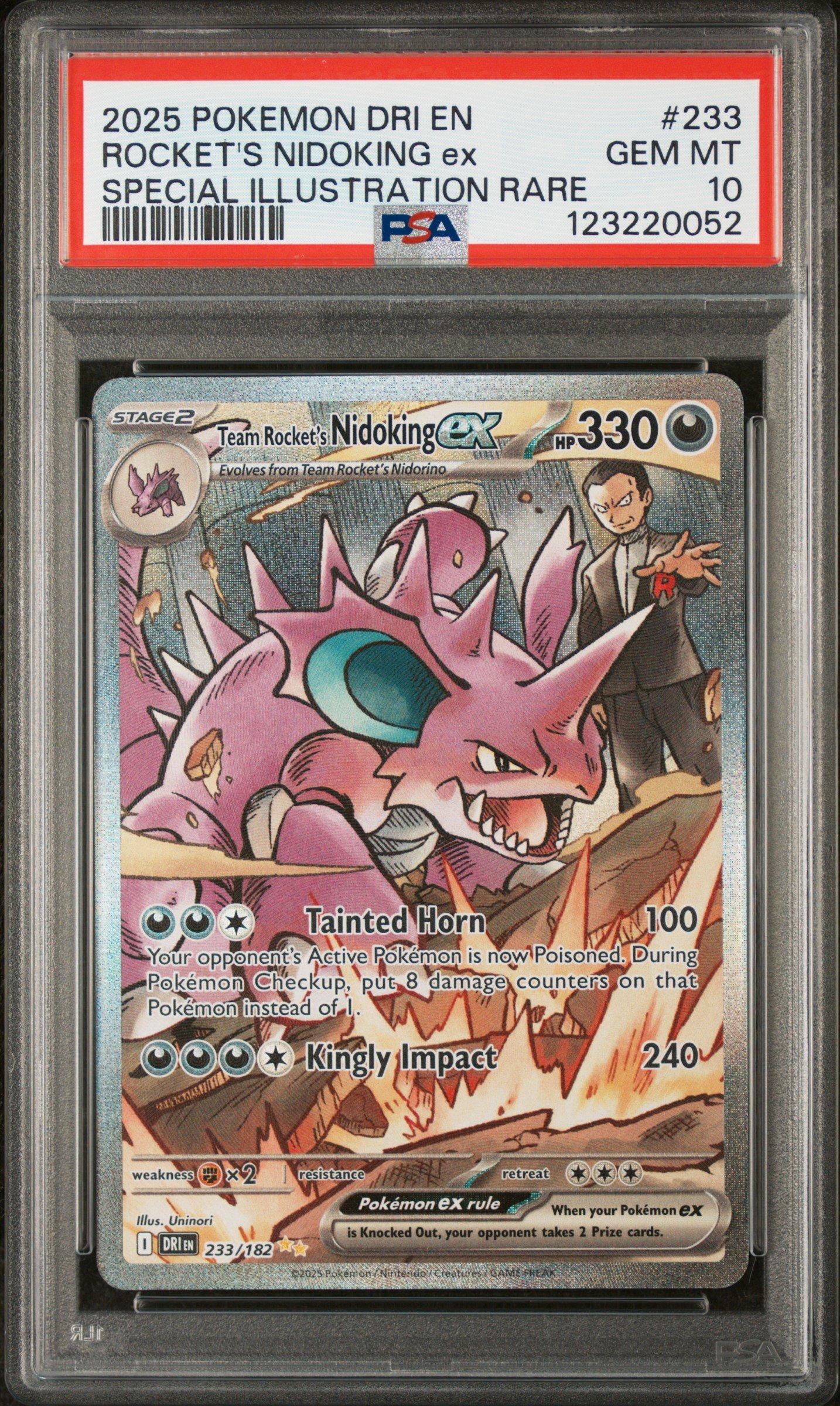 2025 Pokemon Dri En-destined Rivals 233 Team Rocket's Nidoking Ex