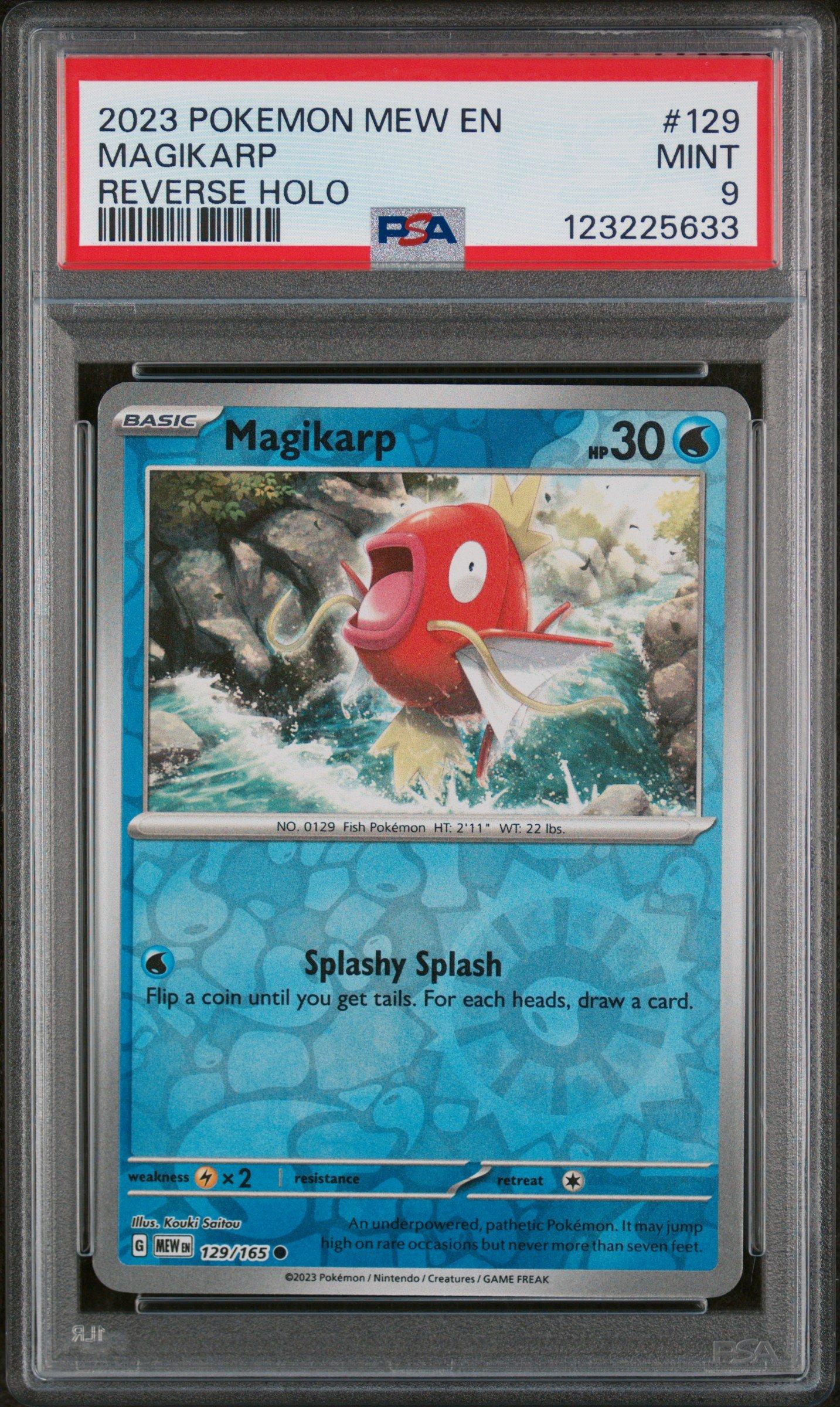 2023 Pokemon Mew En-151 129 Magikarp Reverse Holo PSA 9