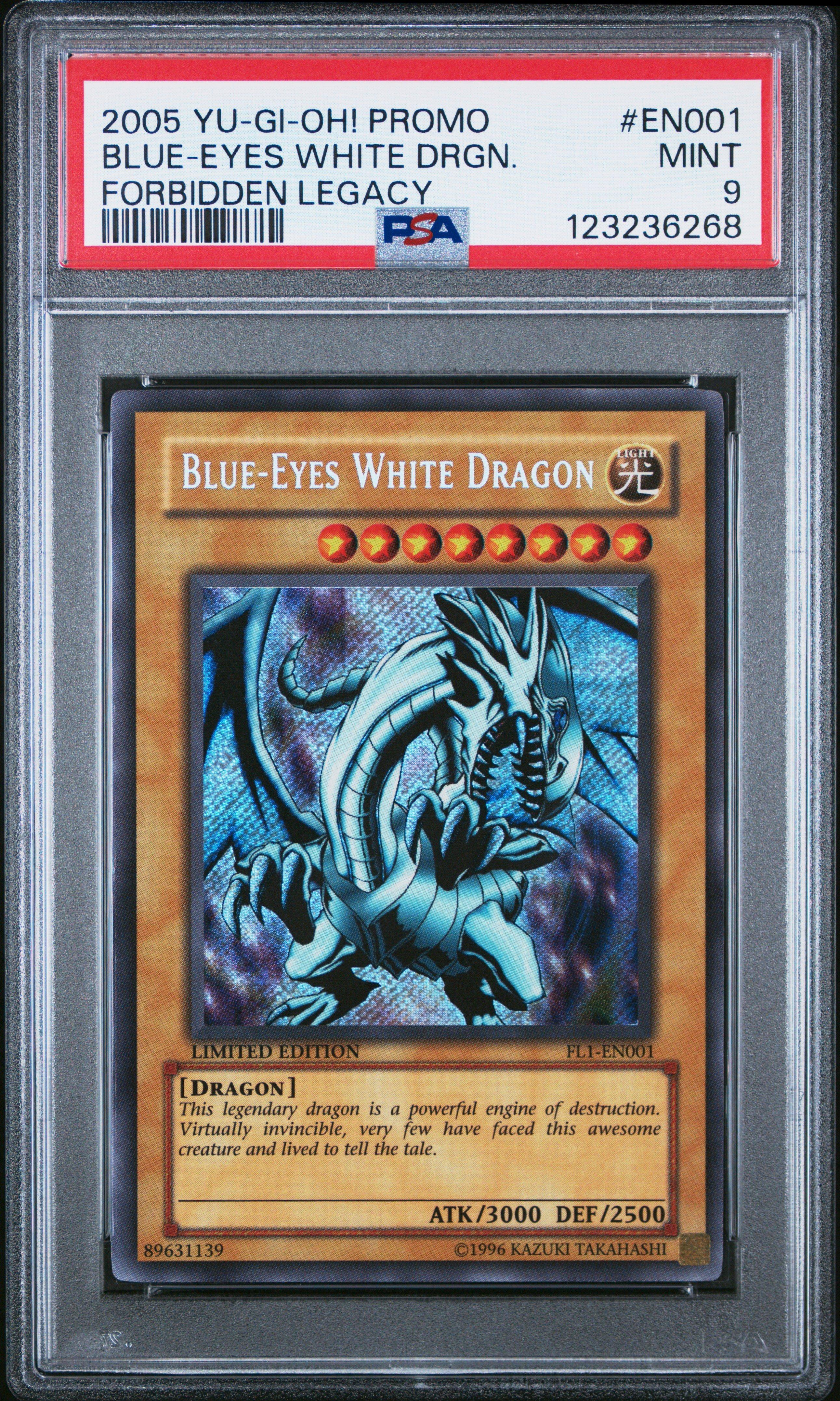 2005 Yu-gi-oh! Promo En001 Blue-eyes White Dragon Forbidden Legacy
