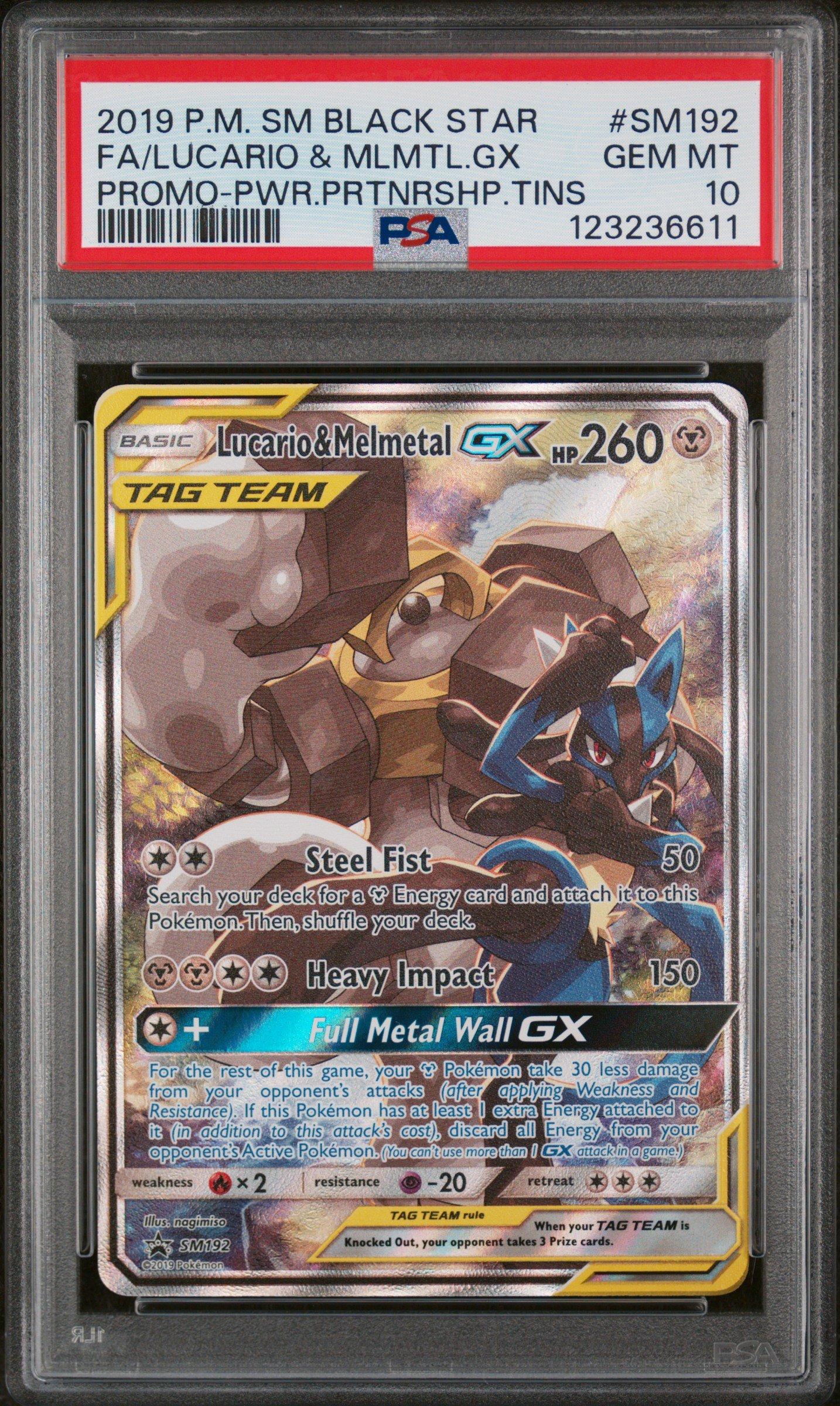 2019 Pokemon Sm Black Star Promo Sm192 Full Art/lucario & Melmetal