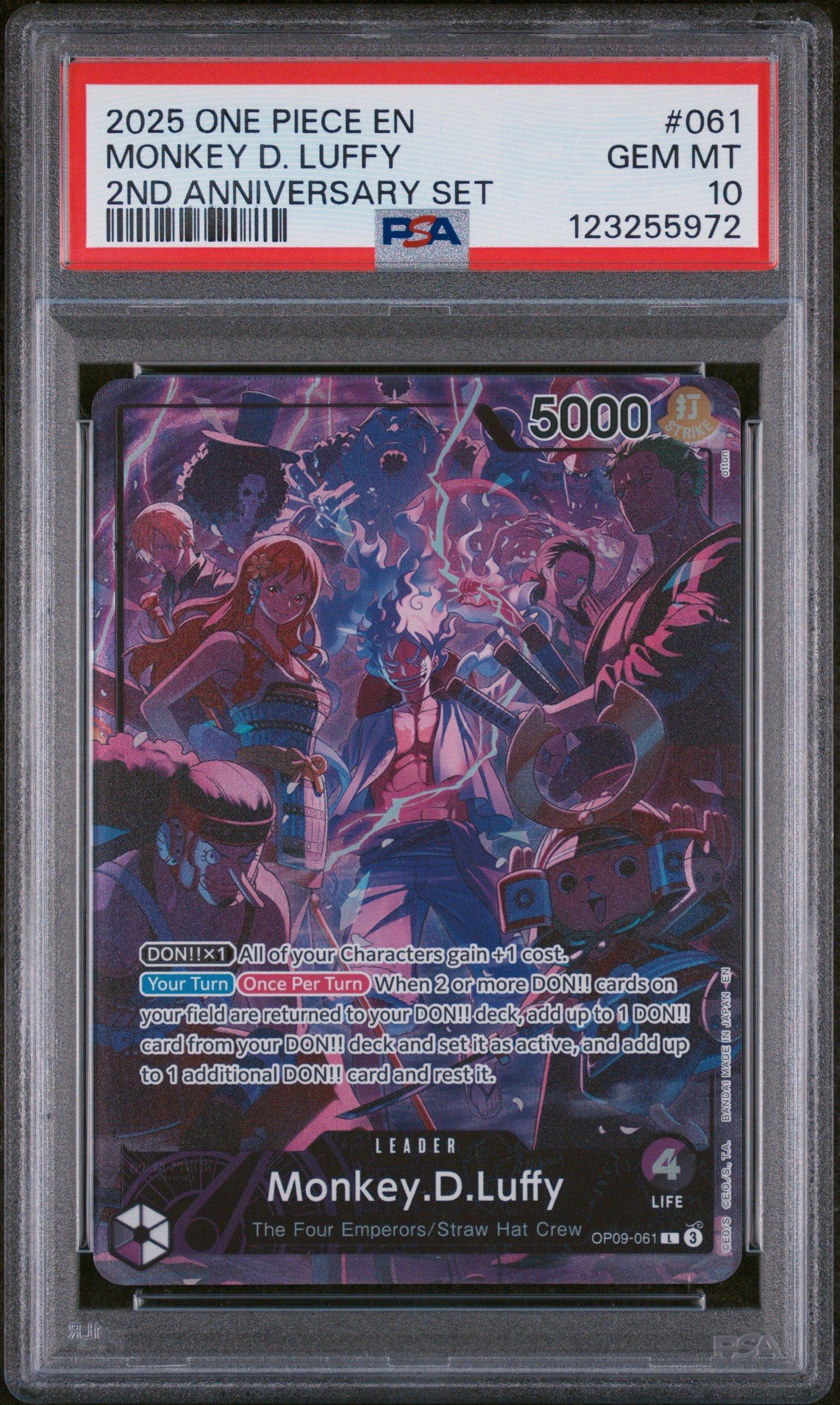 2025 One Piece English Version 2nd Anniversary Set 061 Monkey D