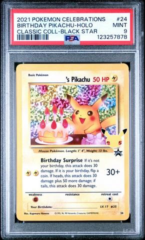 ポケモンカードゲーム 2021 BIRTHDAY PIKACHU-HOLO #007 2021 Pokemon Celebrations Classic Collection 24 Birthday Pikachu