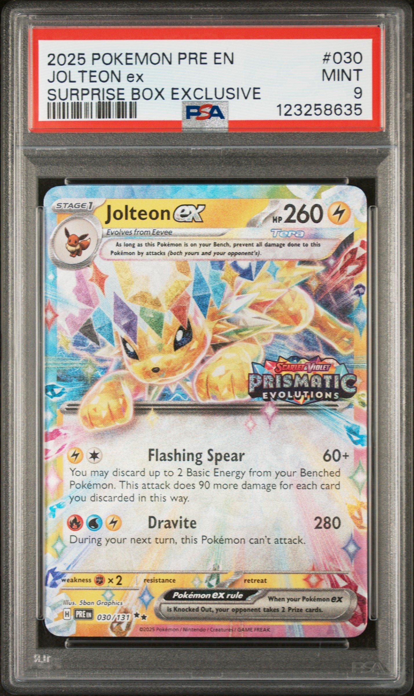 2025 Pokemon Pre En-prismatic Evolutions 030 Jolteon Ex Surprise