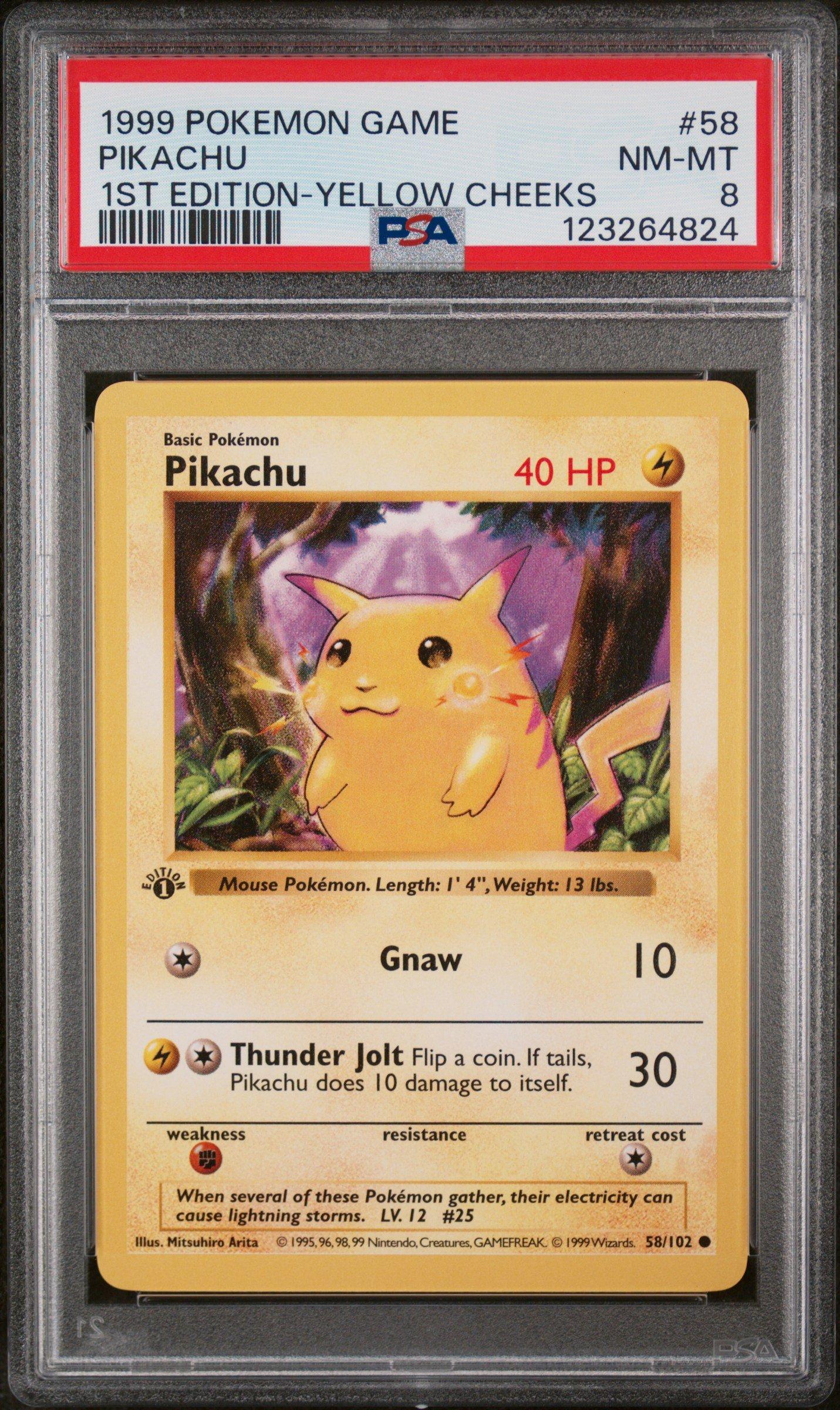 PSA8】1999年 1st Edition ピカチュウ #58 1999 Pokemon Game 58