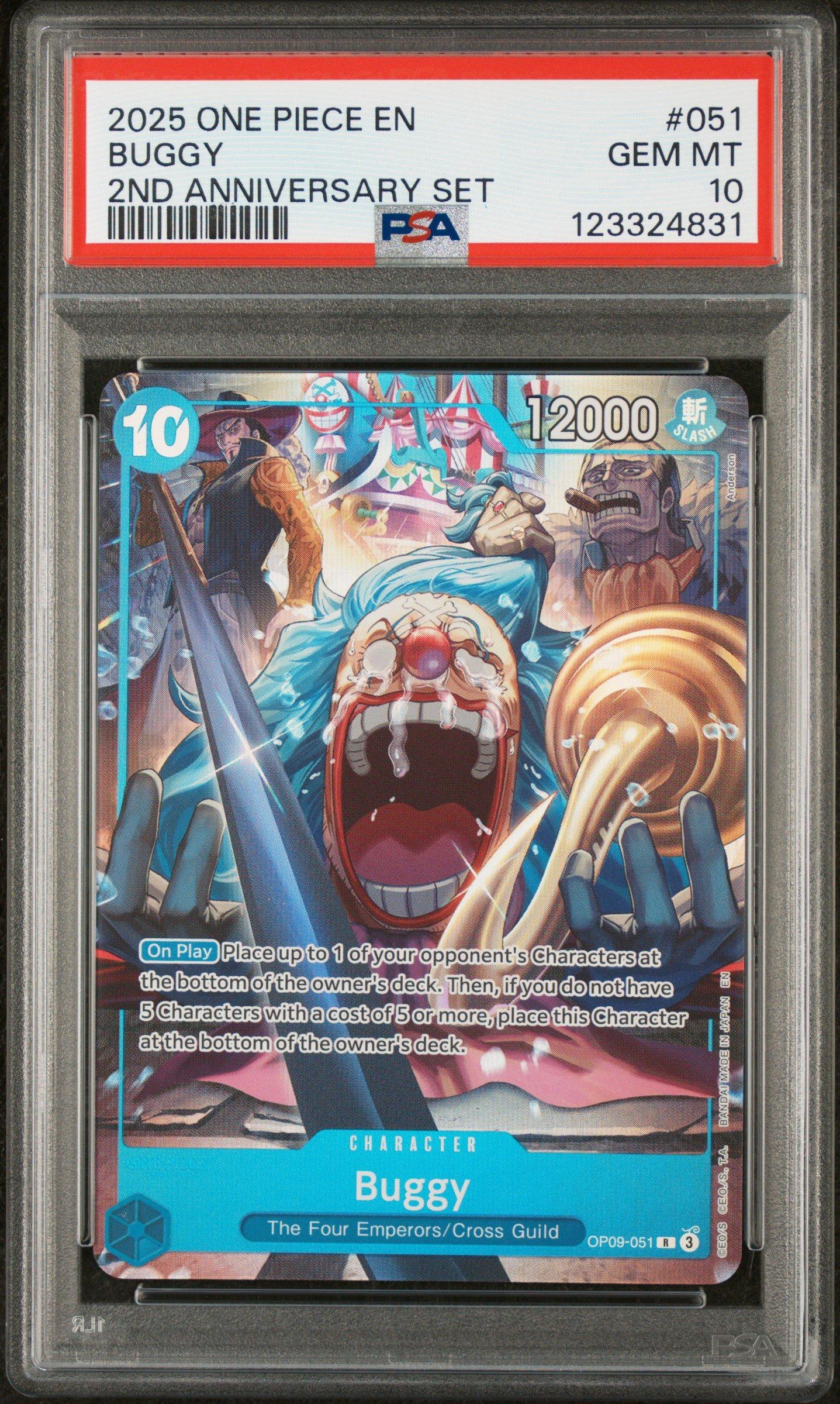 PSA10 バギー 英語版 OP09-051 R 2nd Anniversary 2025 One Piece English Version 2nd Anniversary Set 051 Buggy PSA