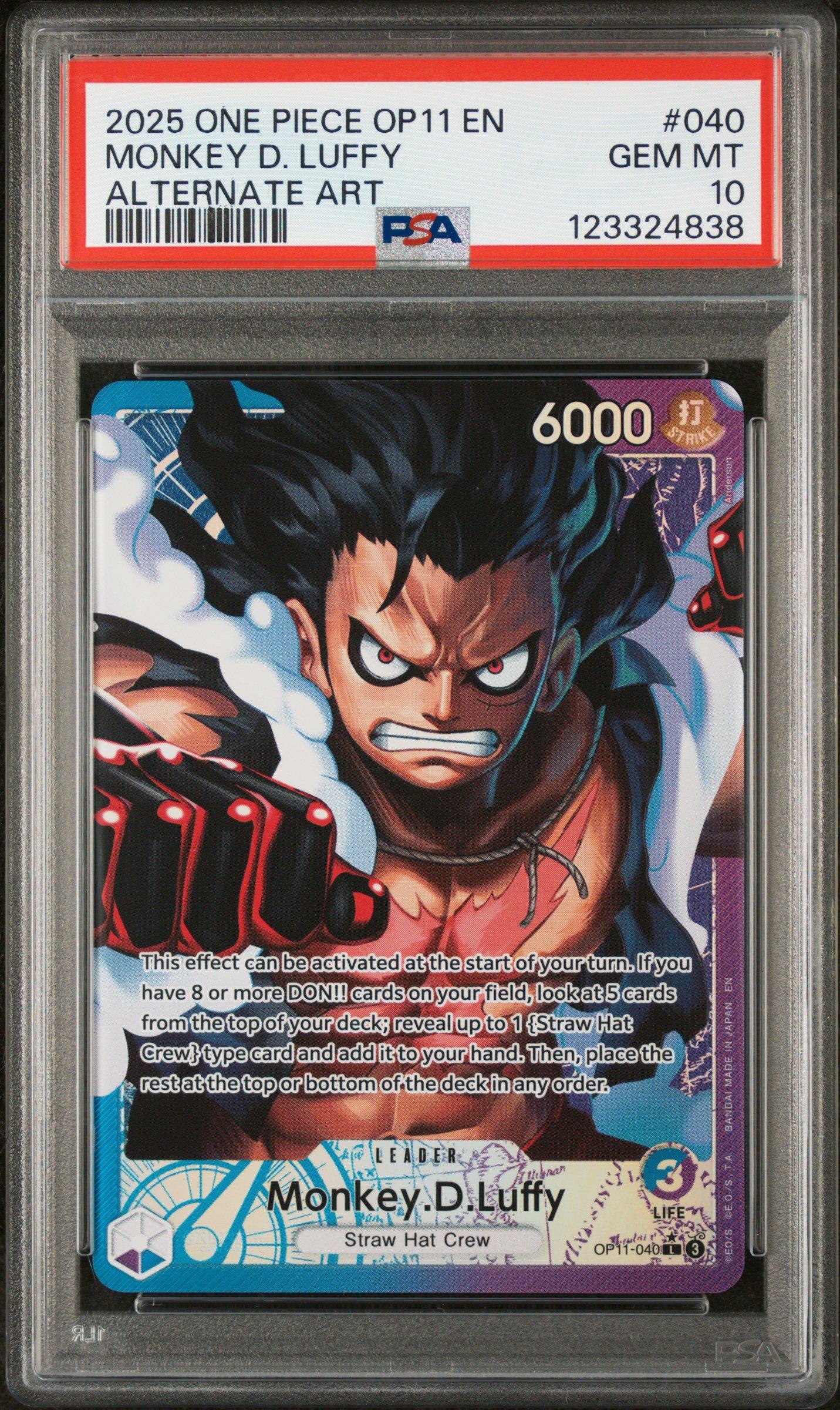 2025 One Piece Op11-a Fist Of Divine Speed 040 Monkey D. Luffy