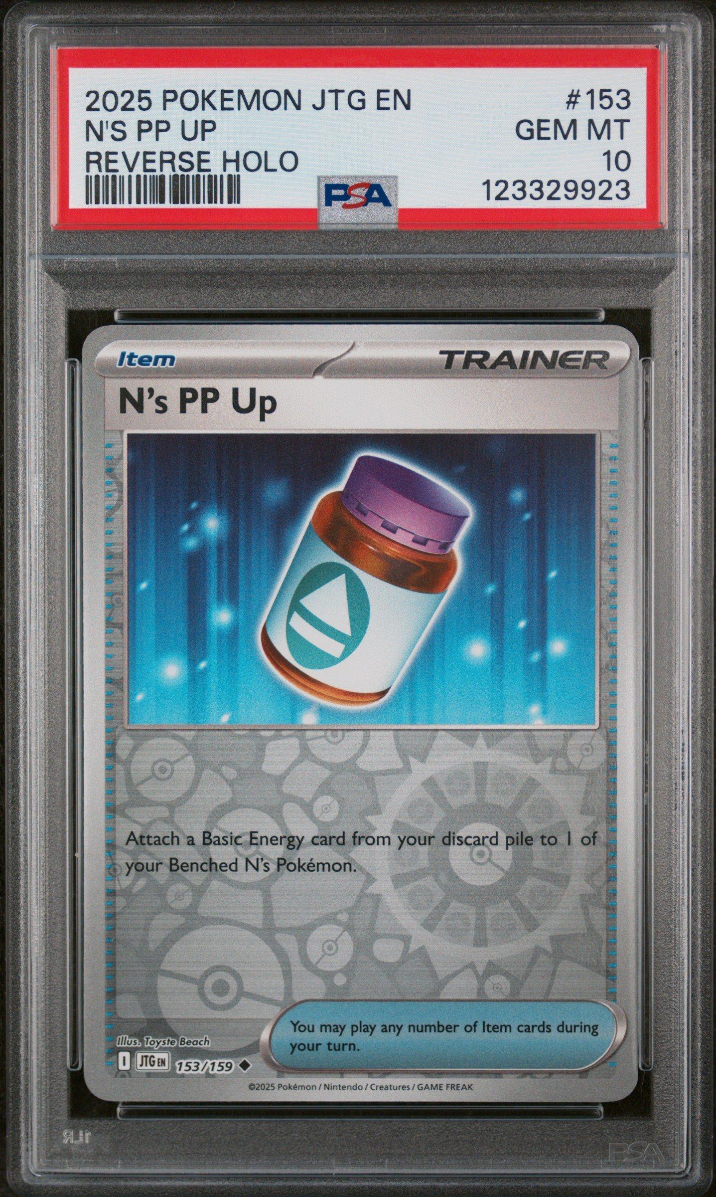 2025 Pokemon Jtg En-journey Together 153 N's Pp Up Reverse Holo