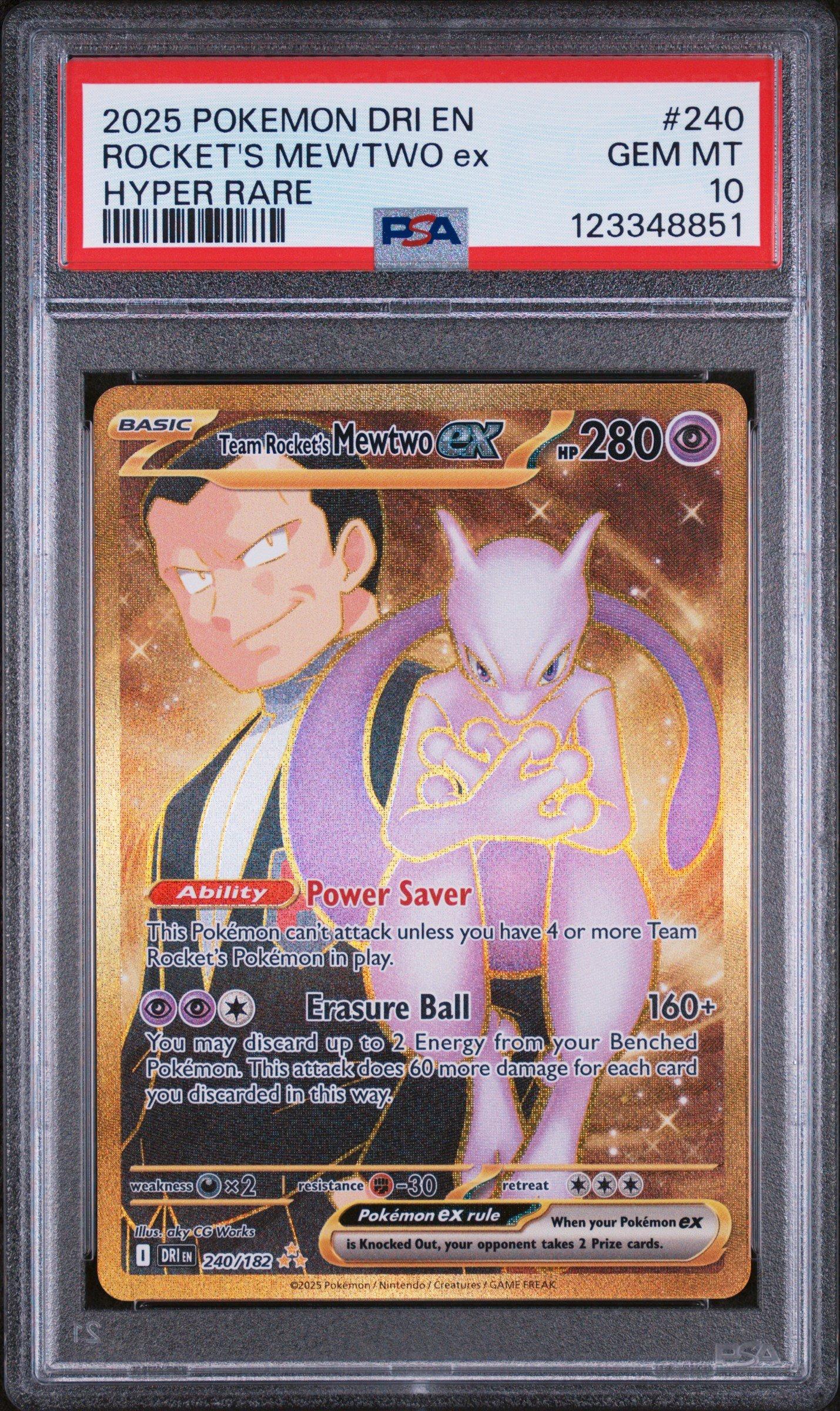 2025 Pokemon Dri En-destined Rivals 240 Team Rocket's Mewtwo Ex