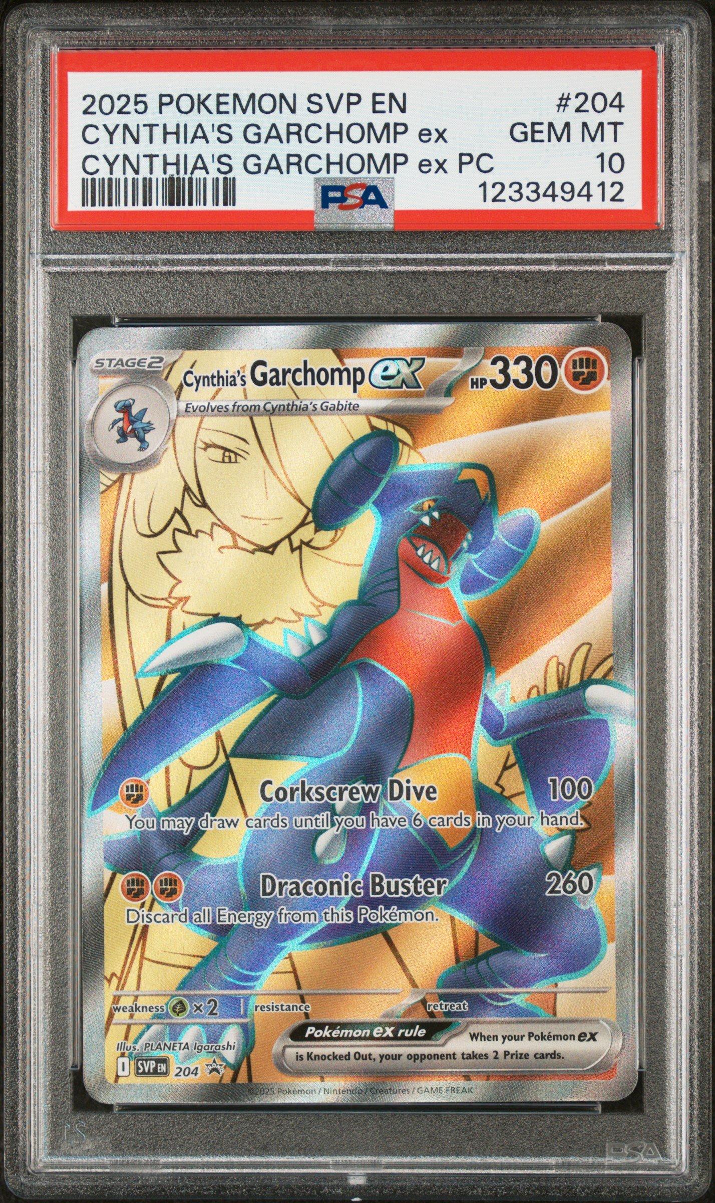 2025 Pokemon Svp En-sv Black Star Promo 204 Cynthia's Garchomp Ex