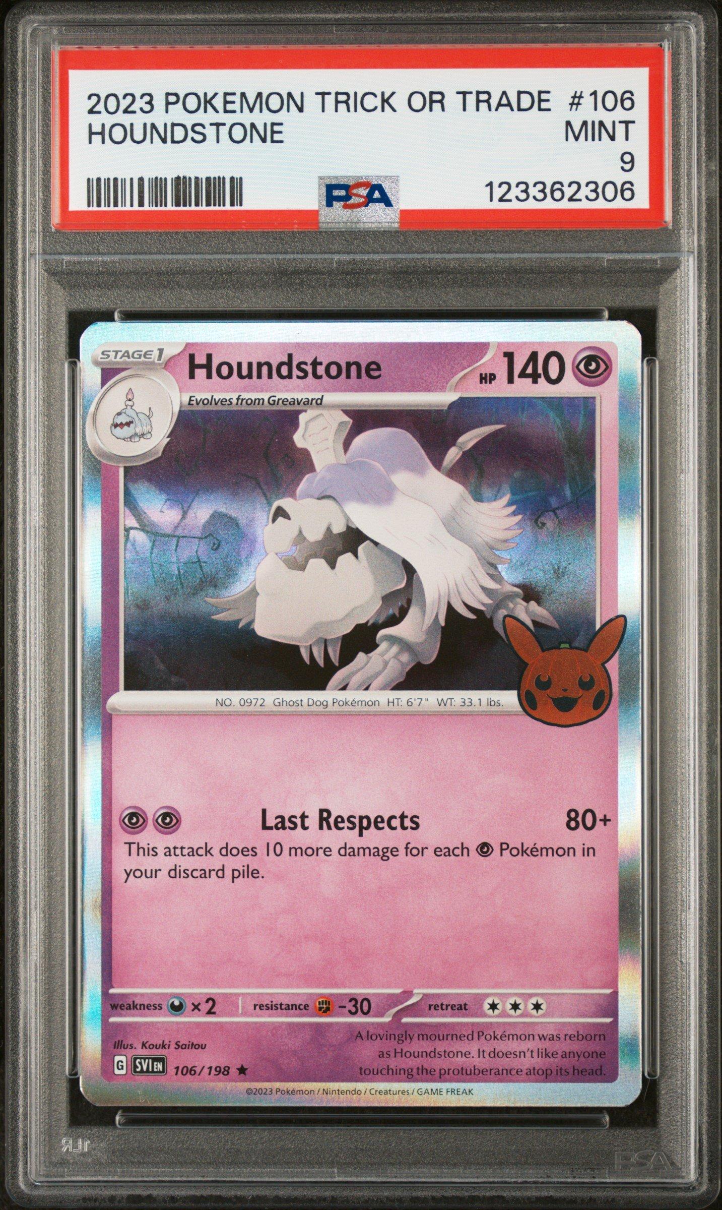 2023 Pokemon Trick Or Trade 106 Houndstone PSA 9 Graded Card | GameStop