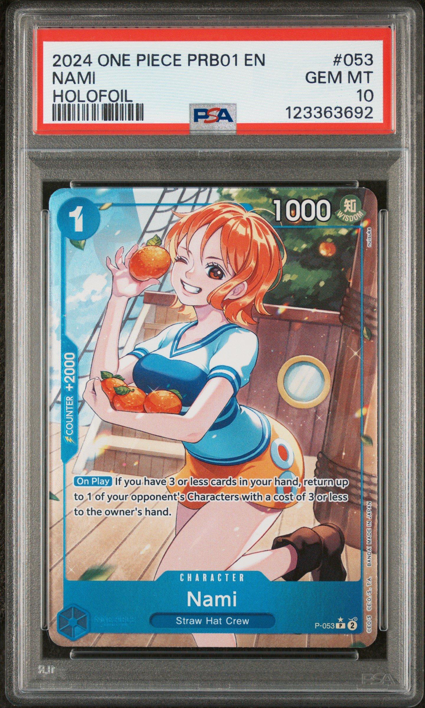 2024 One Piece Prb01-premium Booster -one Piece Card The Best- 053